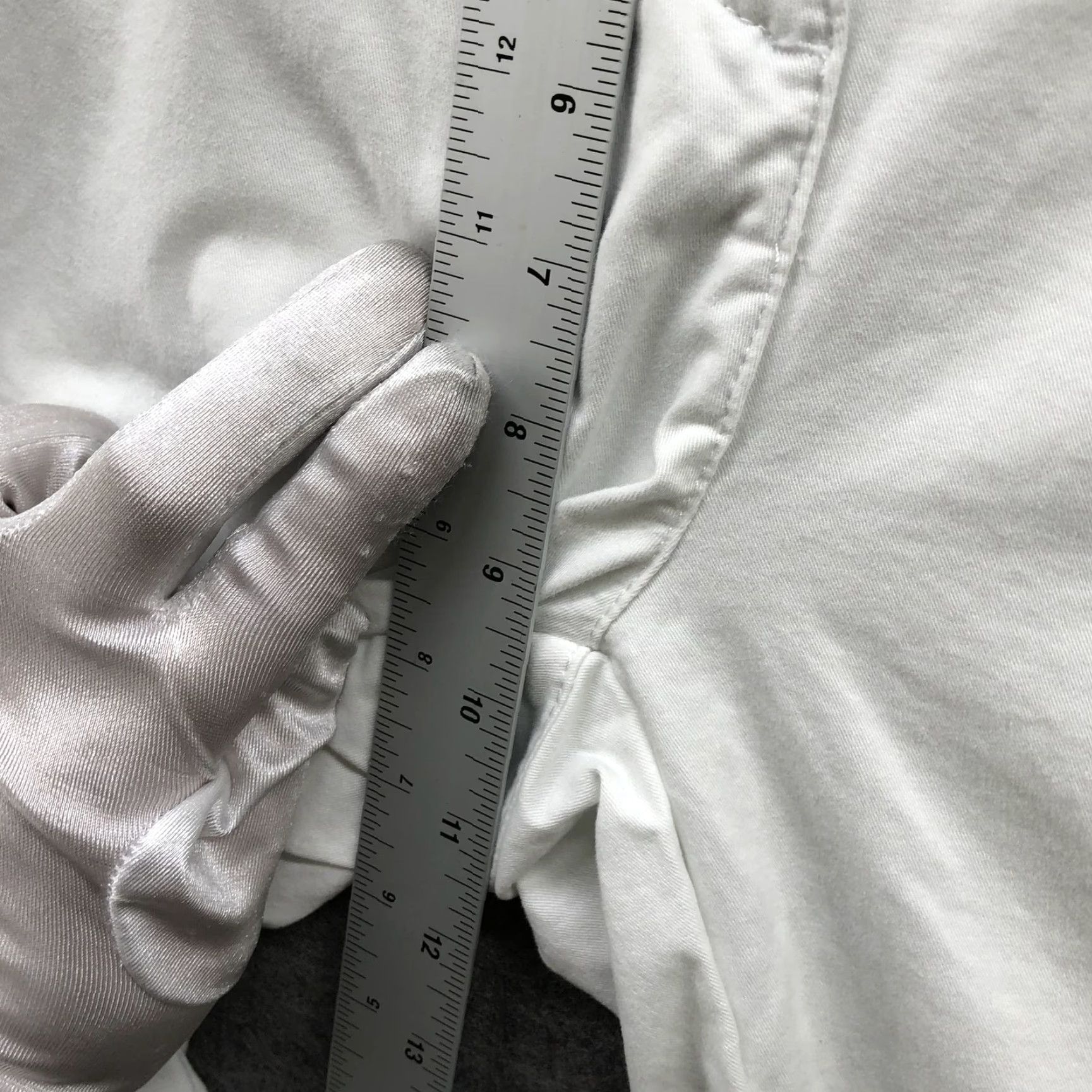 Vintage Karen Scott Pants Womens 6P Capri Chino White Flat Front Mid Rise Cropped Summer Size 28" / US 6 / IT 42 - 7 Thumbnail