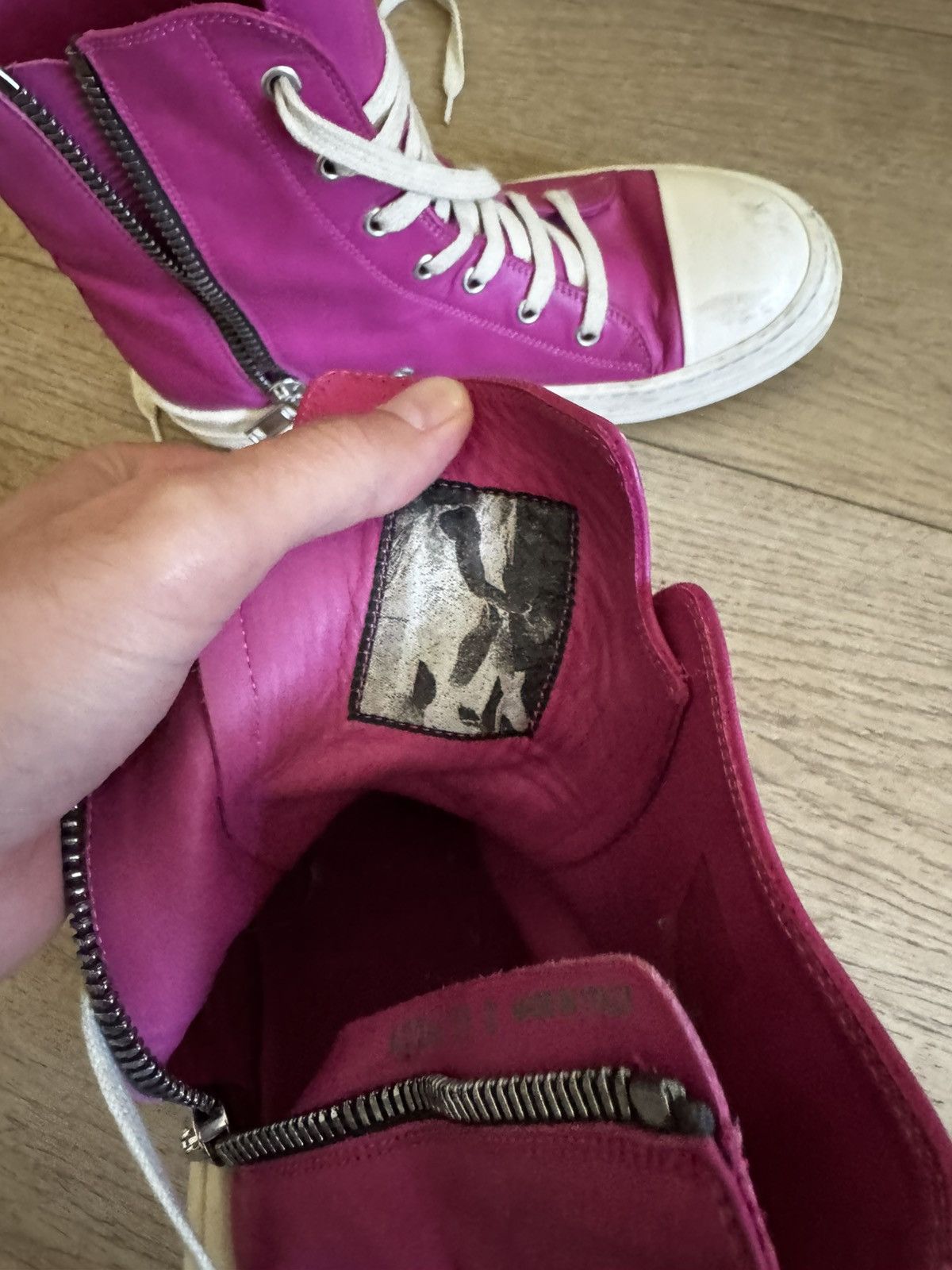 Rick Owens Mainline ramones pink 39 Size US 6 / EU 39 - 4 Thumbnail