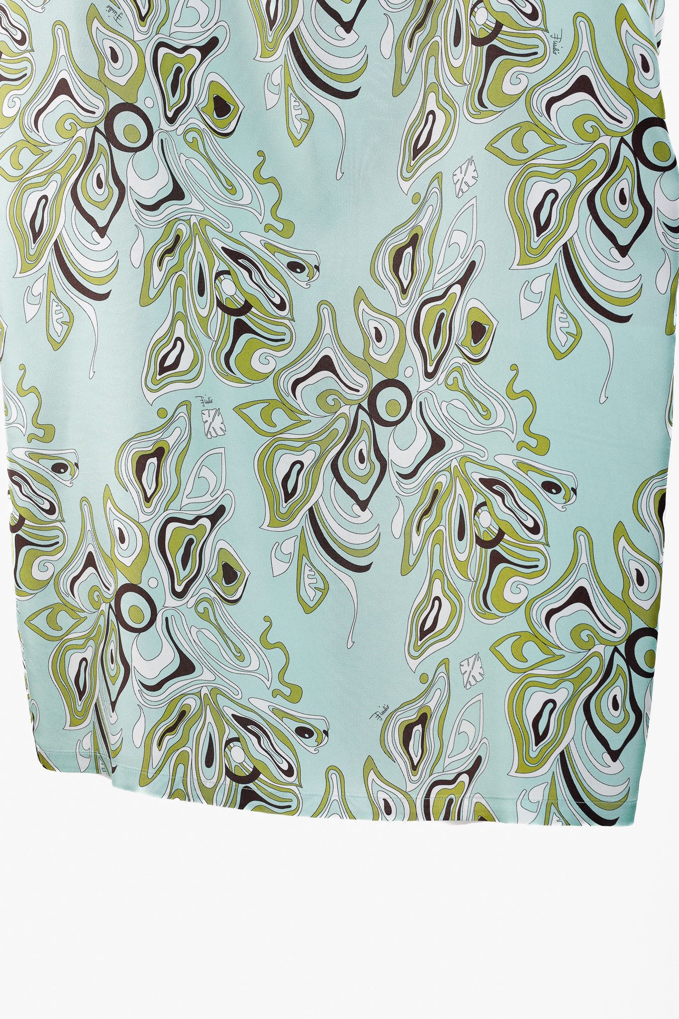 Emilio Pucci Emilio Pucci Mint Africana Print Silk Mini Dress Size L / US 10 / IT 46 - 7 Thumbnail