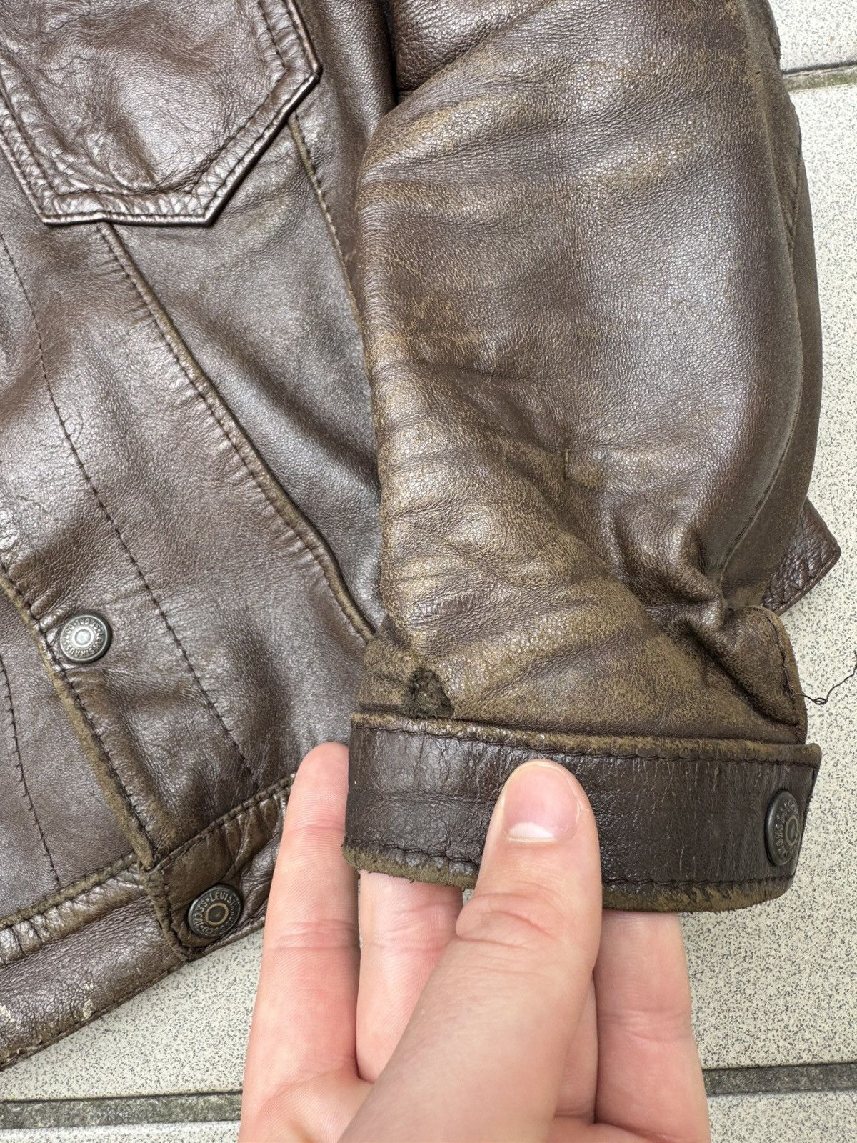 Levi's Vtg 1950s Levi’s ‘short horn’ Big E Leather Jacket Size US S / EU 44-46 / 1 - 13 Thumbnail