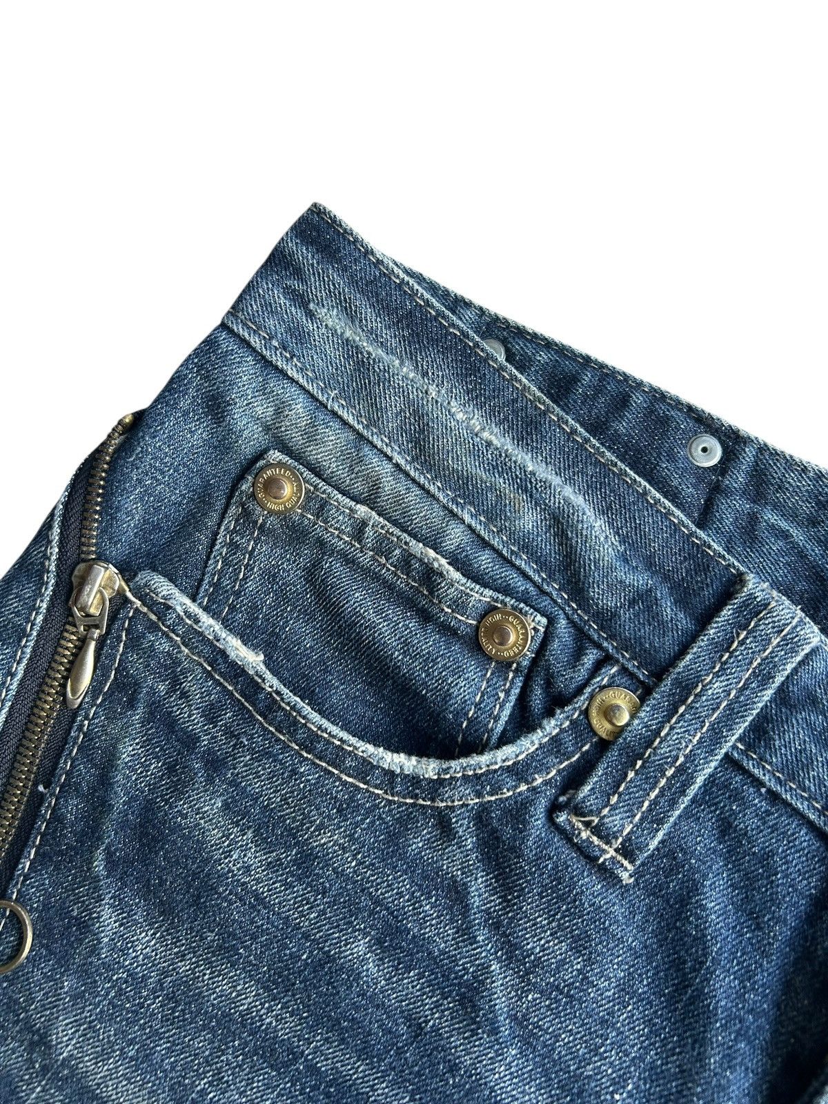 Kapital Flare Semantic Design Japanese Distressed Denim Jeans Size US 31 - 6 Thumbnail