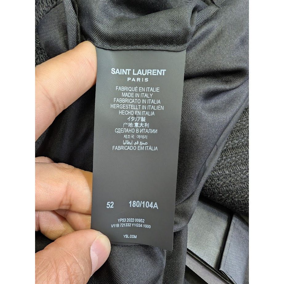 Saint Laurent Paris o1rshd1 Blazer in Black Size US L / EU 52-54 / 3 - 16 Thumbnail