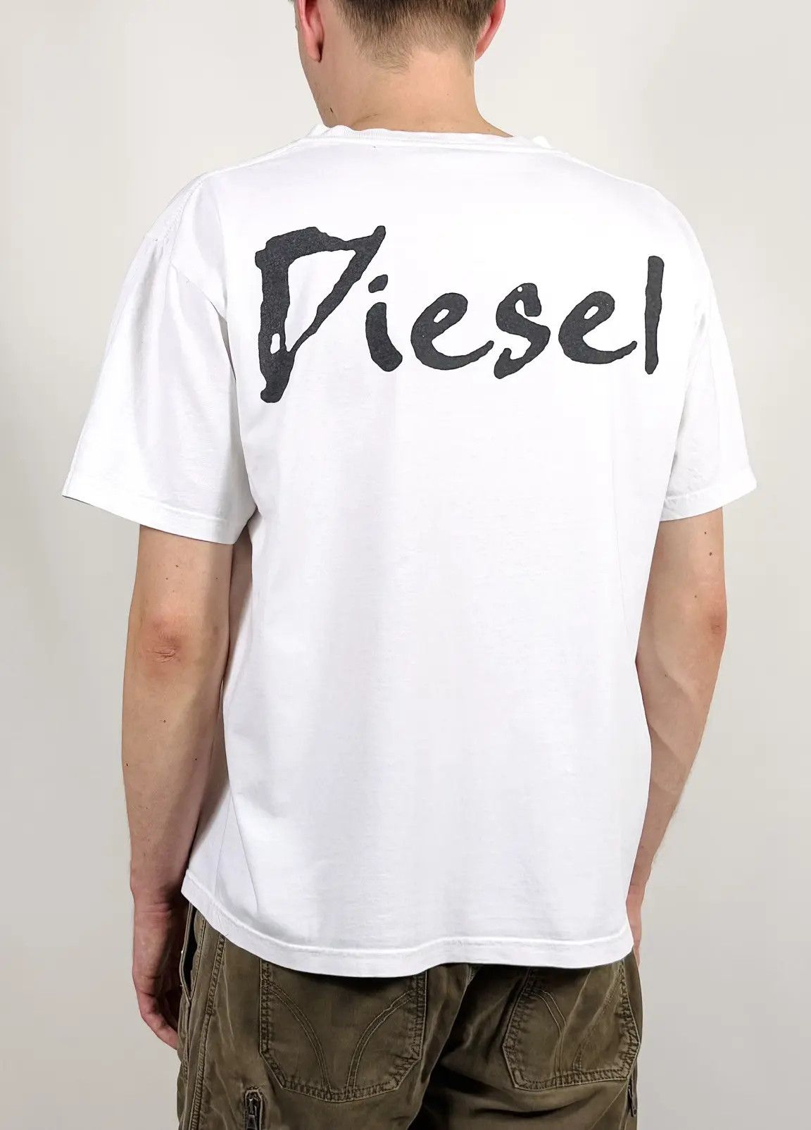 Diesel Vintage Diesel Big Logo Boxy Fit Print Tee T-Shirt Size US L / EU 52-54 / 3 - 6 Thumbnail