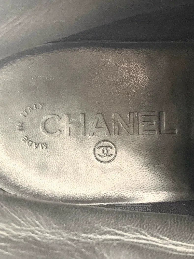 Chanel Chanel Black and gray suede lace-up boots Martin boots Size US 9.5 / IT 39.5 - 7 Thumbnail