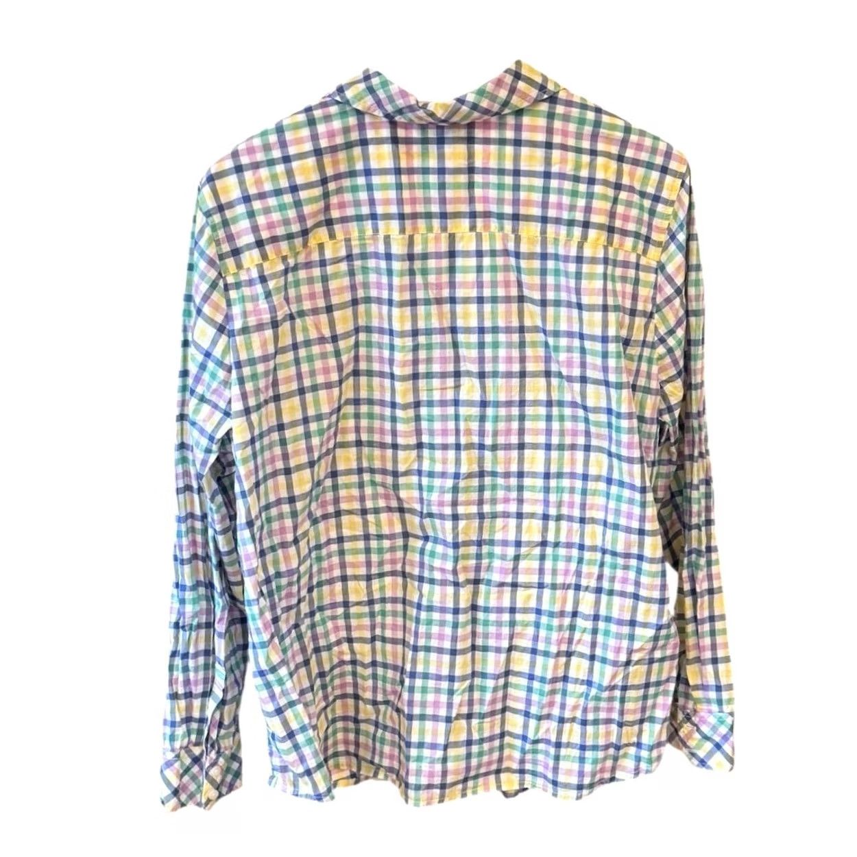 Talbots Talbots Plus Womens Multicolor Gingham Plaid Cotton Button Down Shirt 2XL Spring Size XXL / US 16-18 / IT 52-54 - 2 Thumbnail