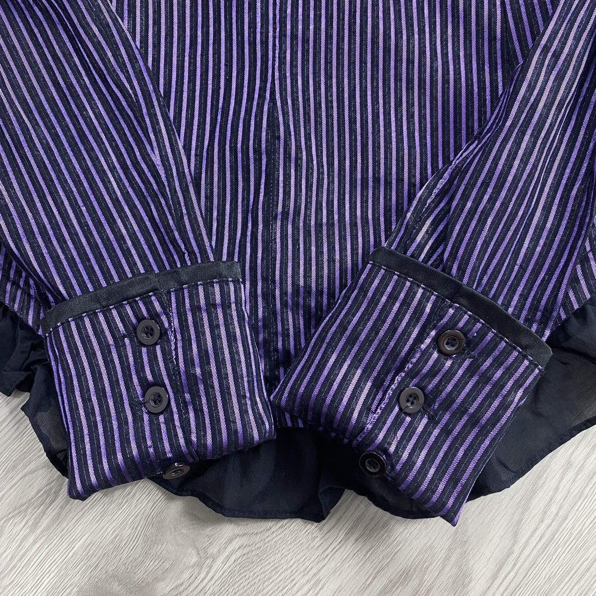 14th Addiction × If Six Was Nine × Japanese Brand 00s Sex Pot Revenge H Anarchy Punk Lgb Studded Stripe Shirt Size US S / EU 44-46 / 1 - 15 Thumbnail