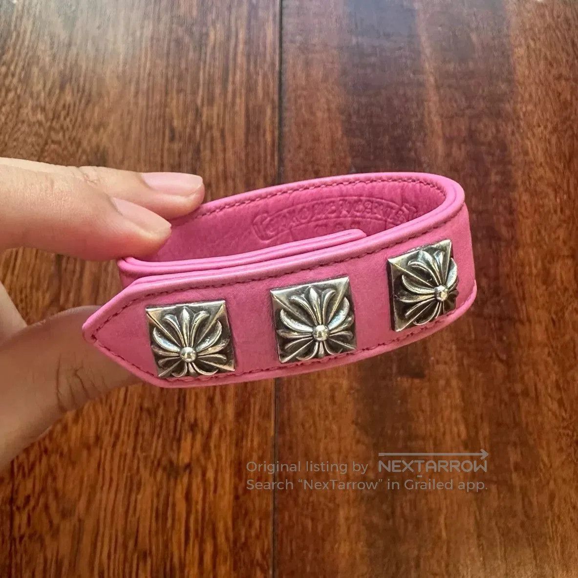Chrome Hearts Chrome Hearts Limited Pink Leather Bracelet. Size ONE SIZE - 1 Thumbnail