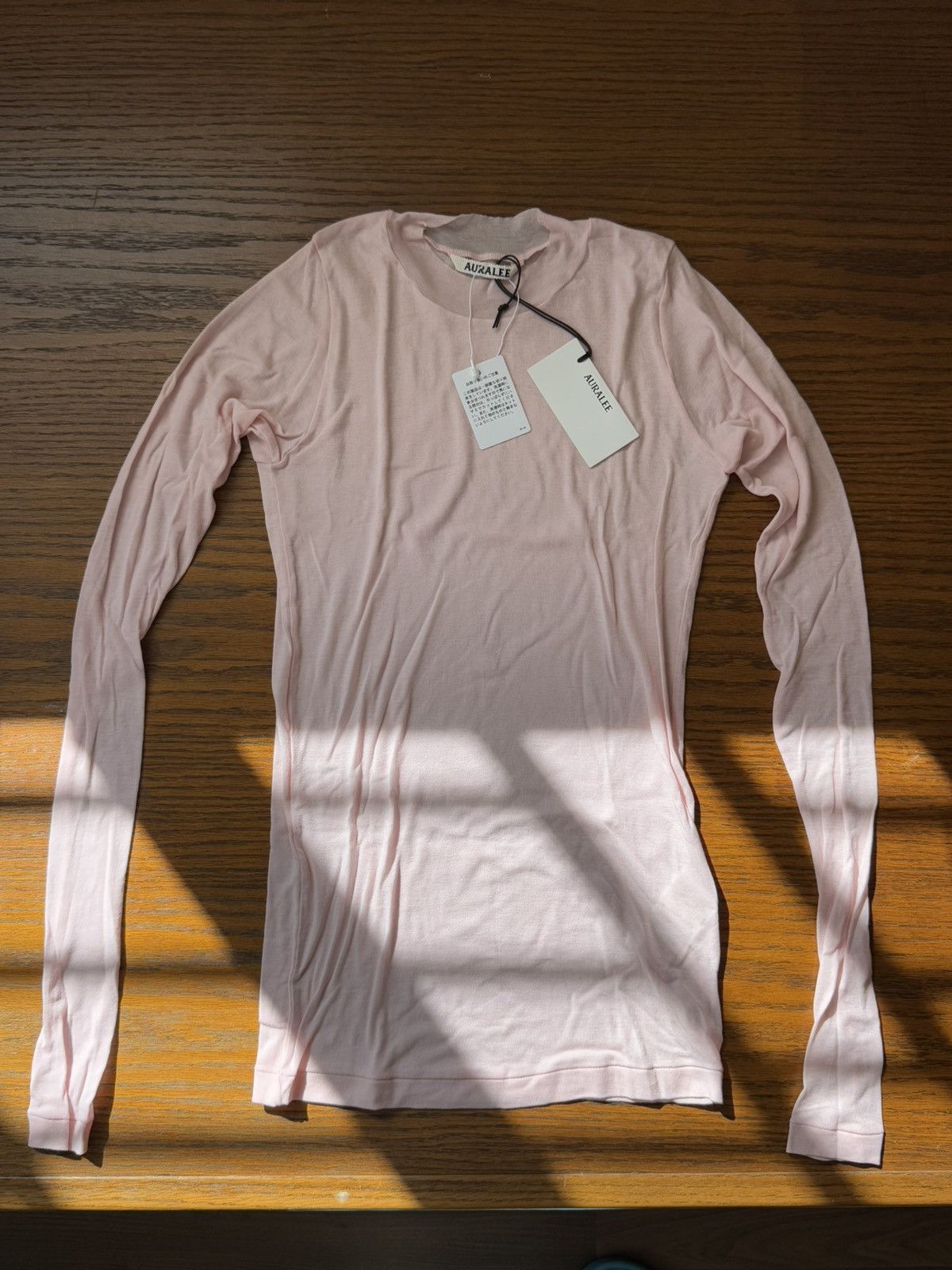 Auralee Auralee High Gauge Round Neck - Pink Size S / US 4 / IT 40 - 1 Thumbnail