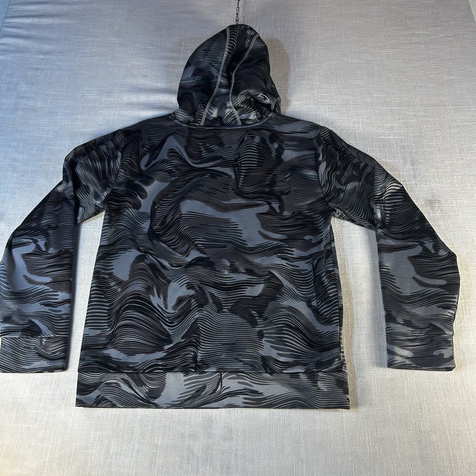 Adidas ADIDAS Size L (14/16) Boys Gray/Black Pocket Fleece Hoodie Size US XS / EU 42 / 0 - 9 Thumbnail