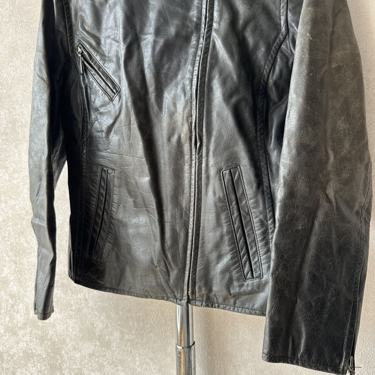 ARMA ARMA ifsixwasnine lgb style trashed biker leather jacket Size M / US 6-8 / IT 42-44 - 4 Thumbnail