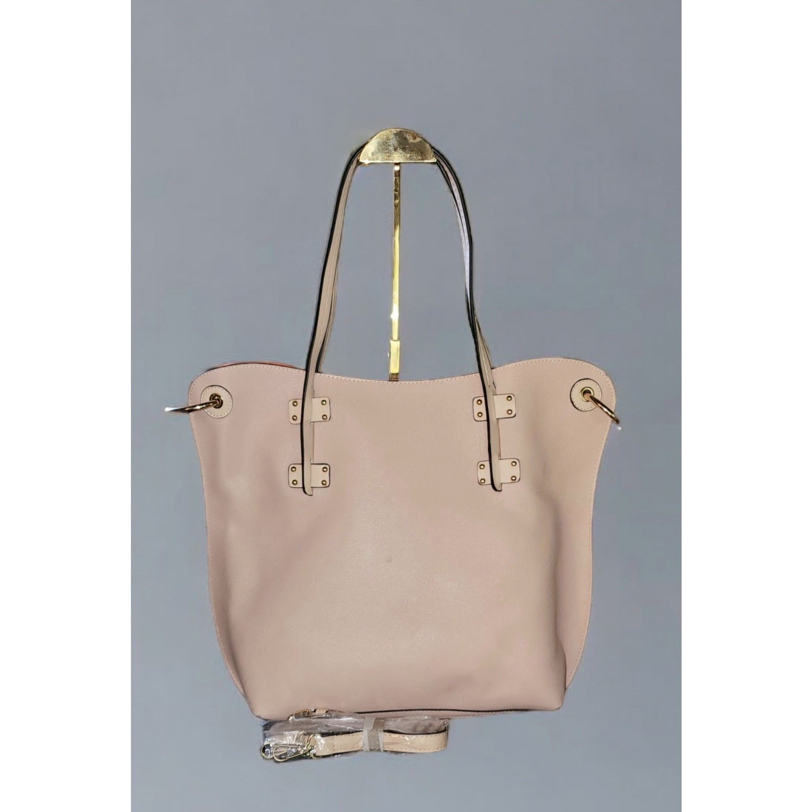 Other Unbranded faux leather pale pink tote with crossbody bag. Size ONE SIZE - 2 Thumbnail