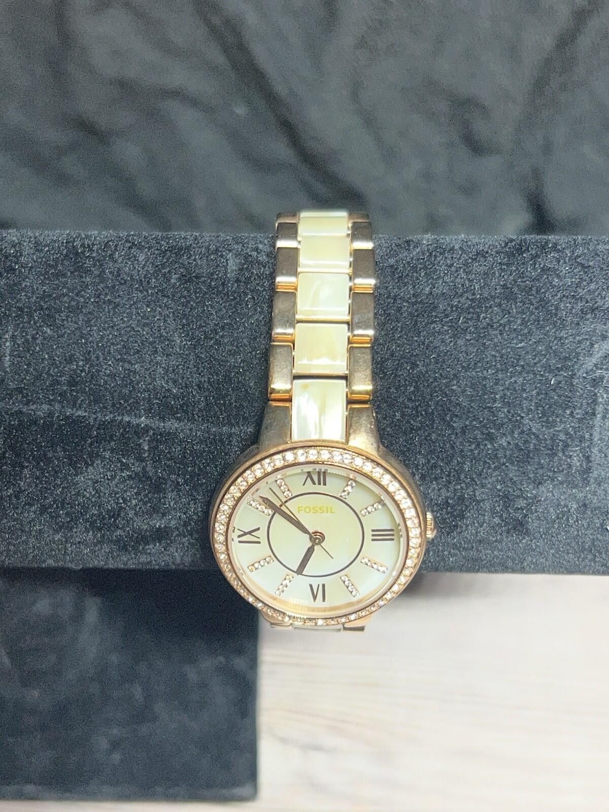 Fossil Women's Fossil Virginia Crystallized Rose Gold Watch Size ONE SIZE - 2 Thumbnail