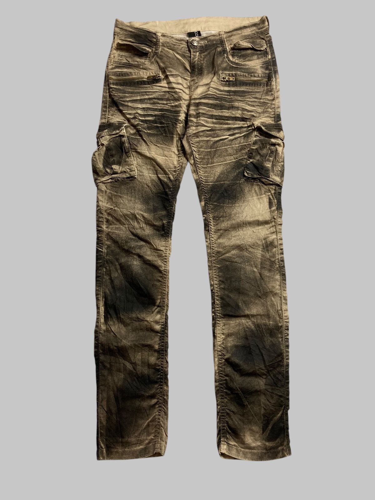 GOSTAR DE FUGA × Japanese Brand × Le Grande Bleu (L.G.B.) 🇯🇵 COOLATIQUES Cargo Pants Slimfit Tie Dye Design RARE💥 Size US 29 - 1 Thumbnail