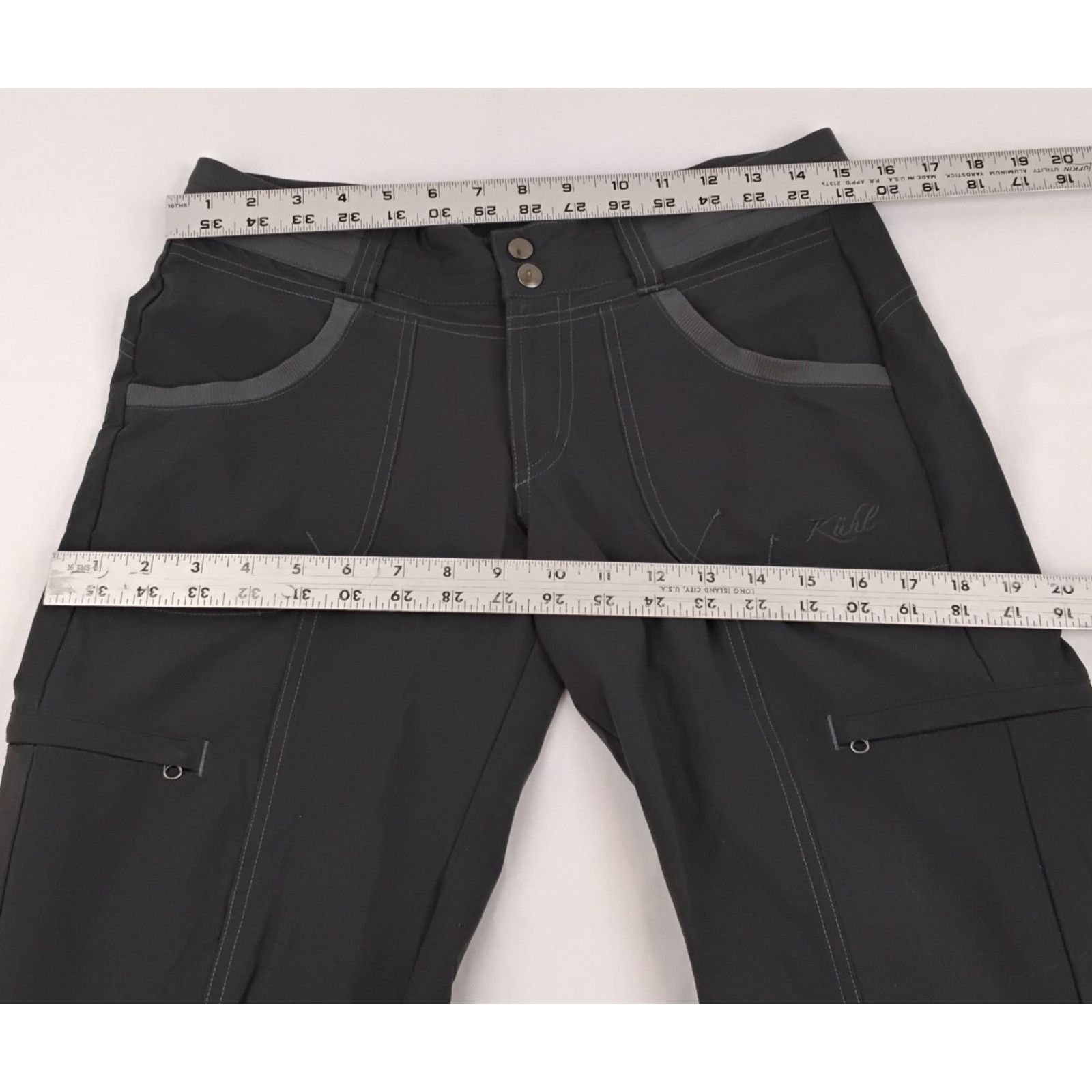 Kuhl Kuhl Hiking Pants Women's 6 (30x31) Gray Cargo Pockets Size 28" / US 6 / IT 42 - 10 Thumbnail