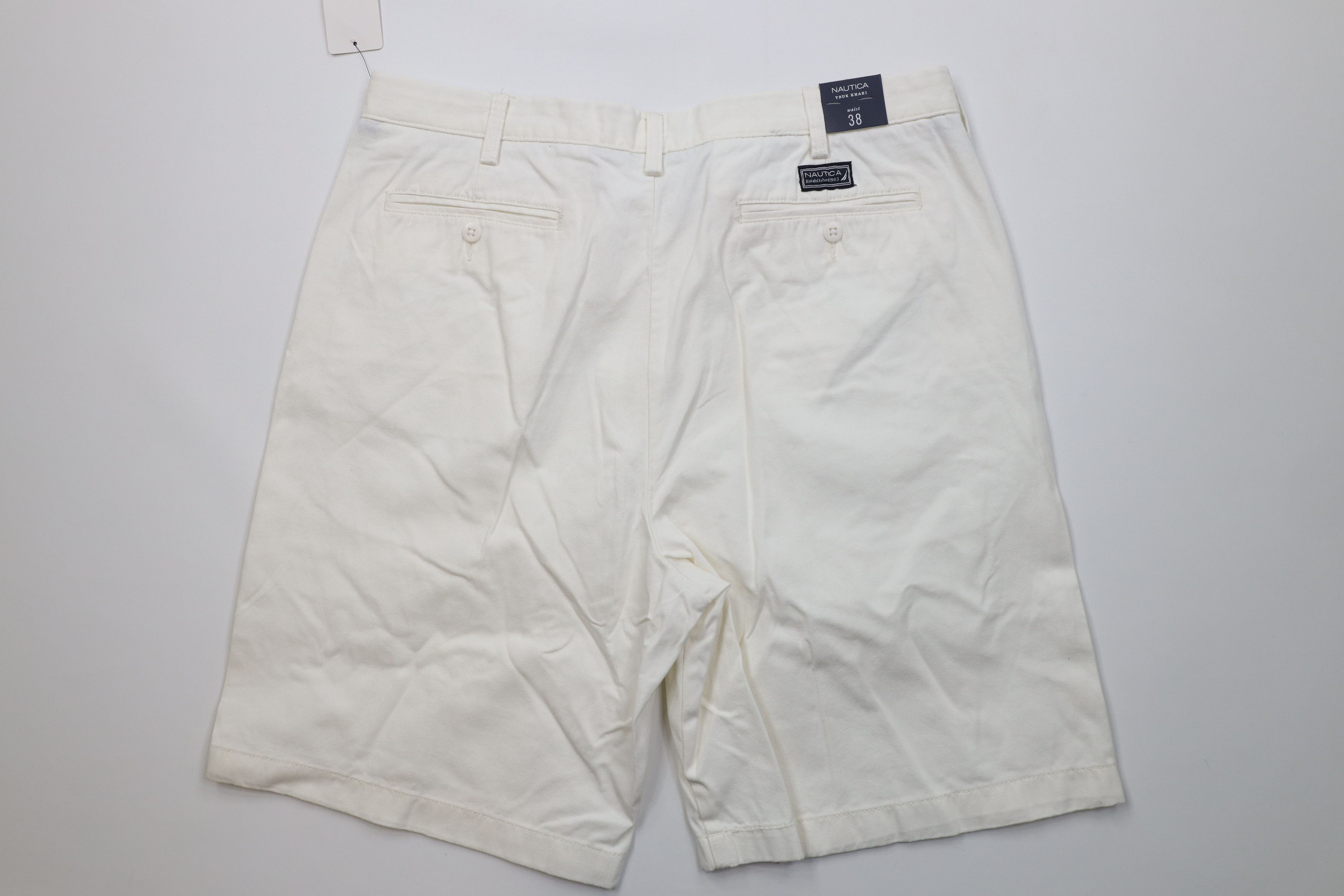 Nautica Deadstock Vintage Y2K Nautica Chino Golf Shorts White Cotton Size US 38 / EU 54 - 7 Thumbnail