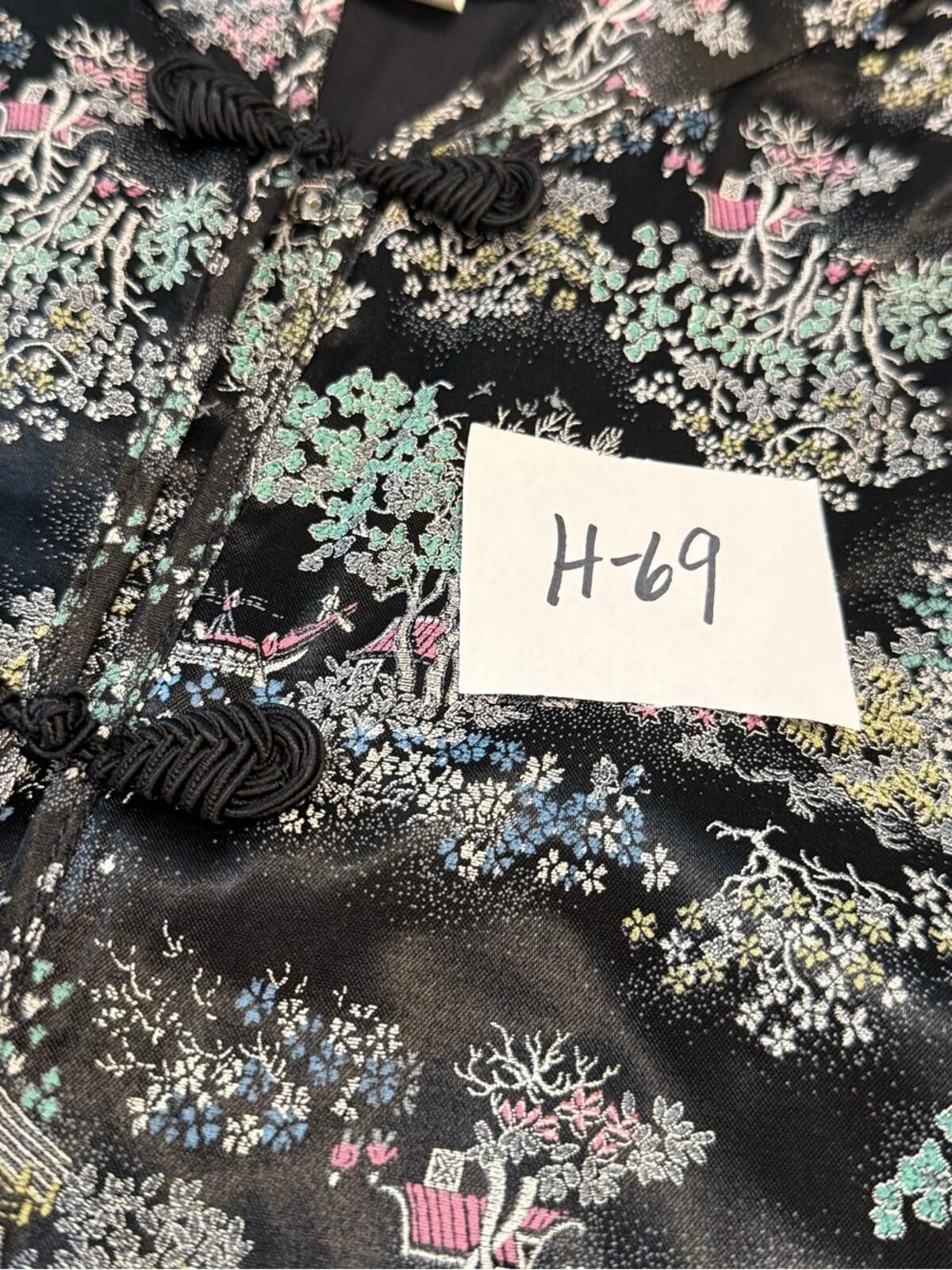 Industry of All Nations Notations kimono jacket floral Asian inspired colorful SZ LG Size L / US 10 / IT 46 - 10 Thumbnail