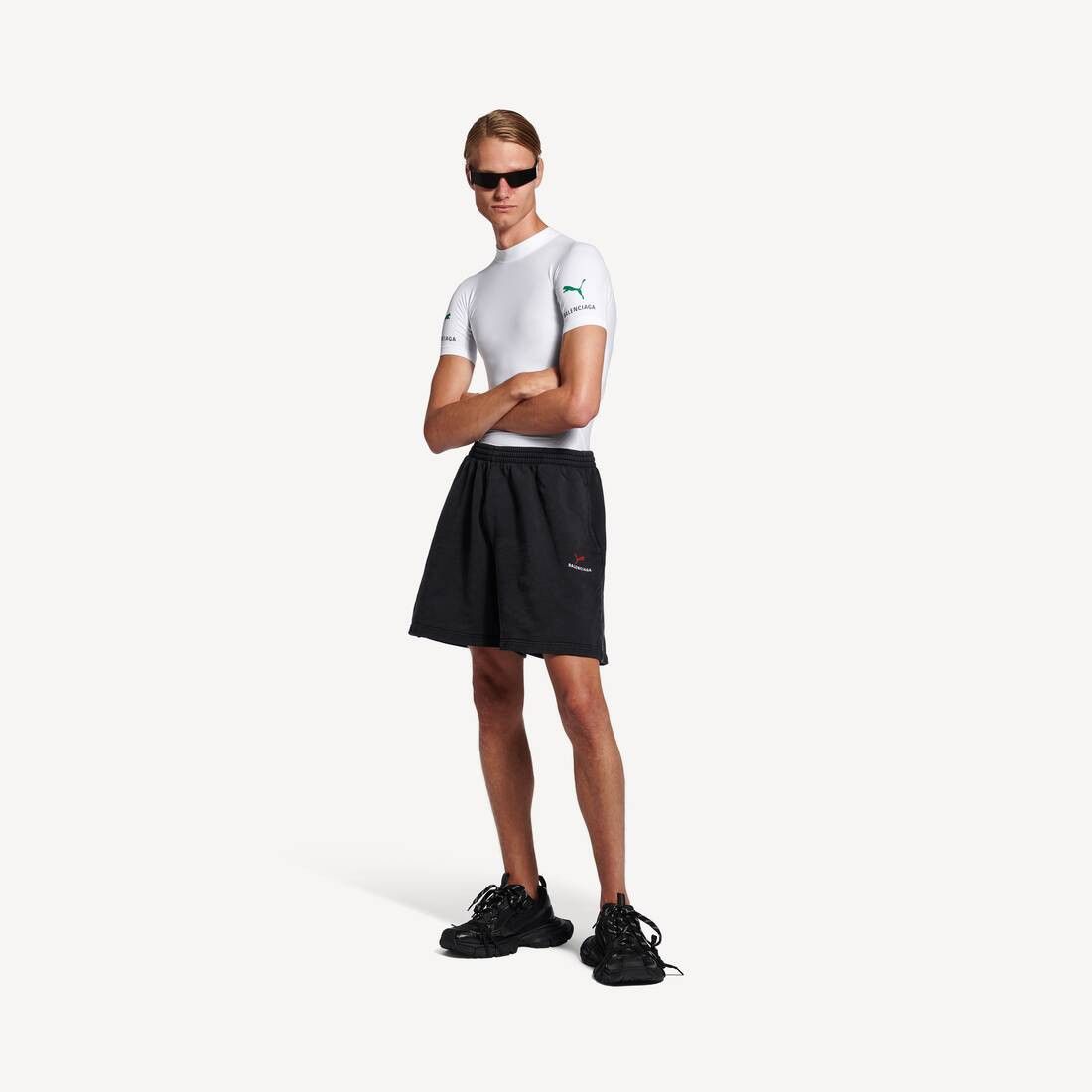 Balenciaga × Puma o1tr1nto0326 Fitted T-Shirt in White Size M / US 6-8 / IT 42-44 - 3 Thumbnail