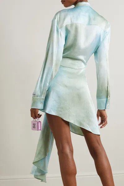 Off-White o1y1225 Mini Dress in Sky Blue Size S / US 4 / IT 40 - 3 Thumbnail
