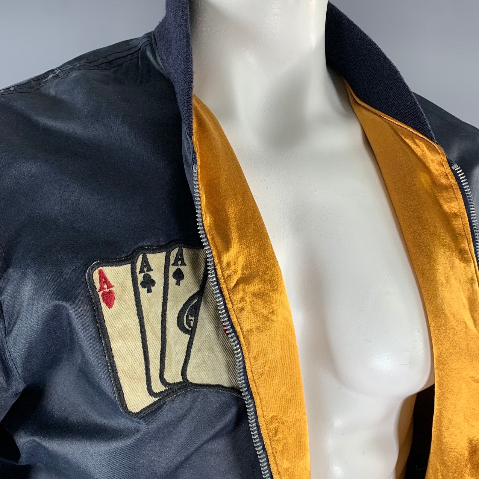 Ralph Lauren RRL by RALPH LAUREN Size XL Navy Patches Nylon Bomber Jacket Size US XL / EU 56 / 4 - 5 Thumbnail