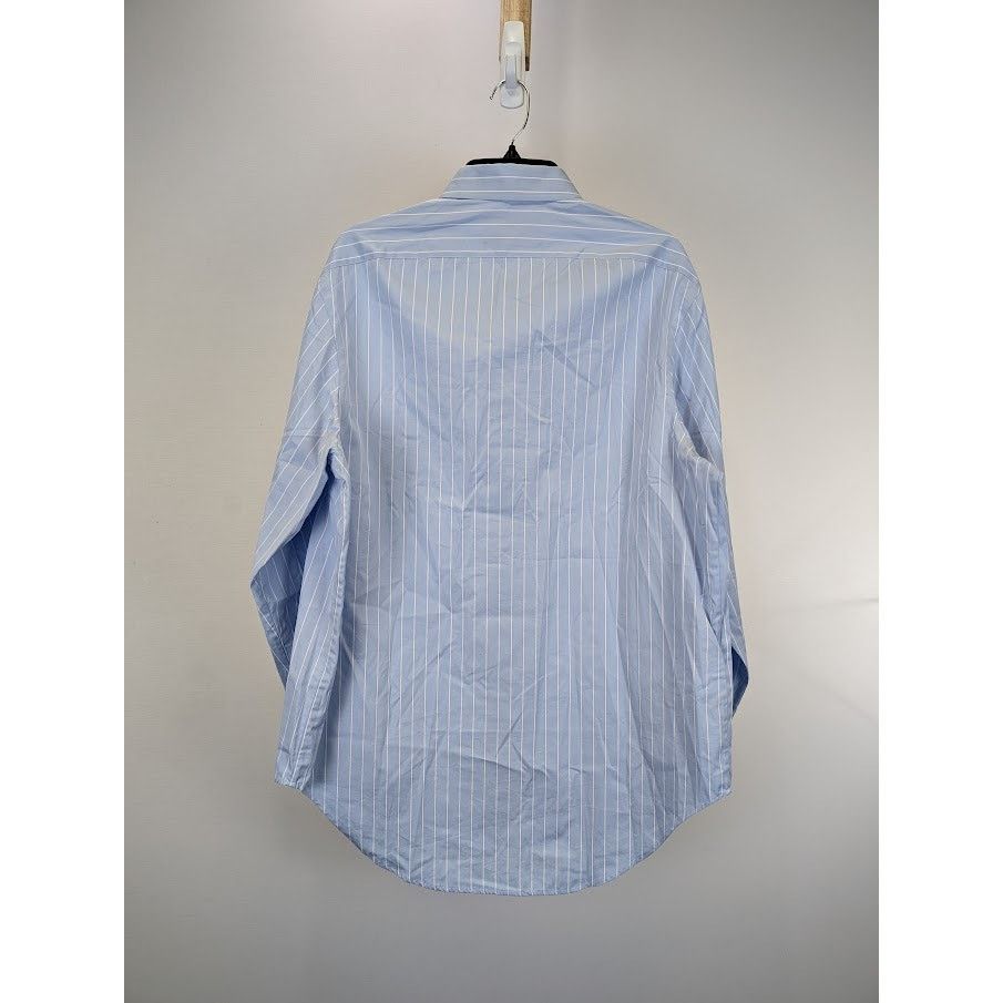 o1rshd1 Stripe Button Up Shirt in Light Blue/White