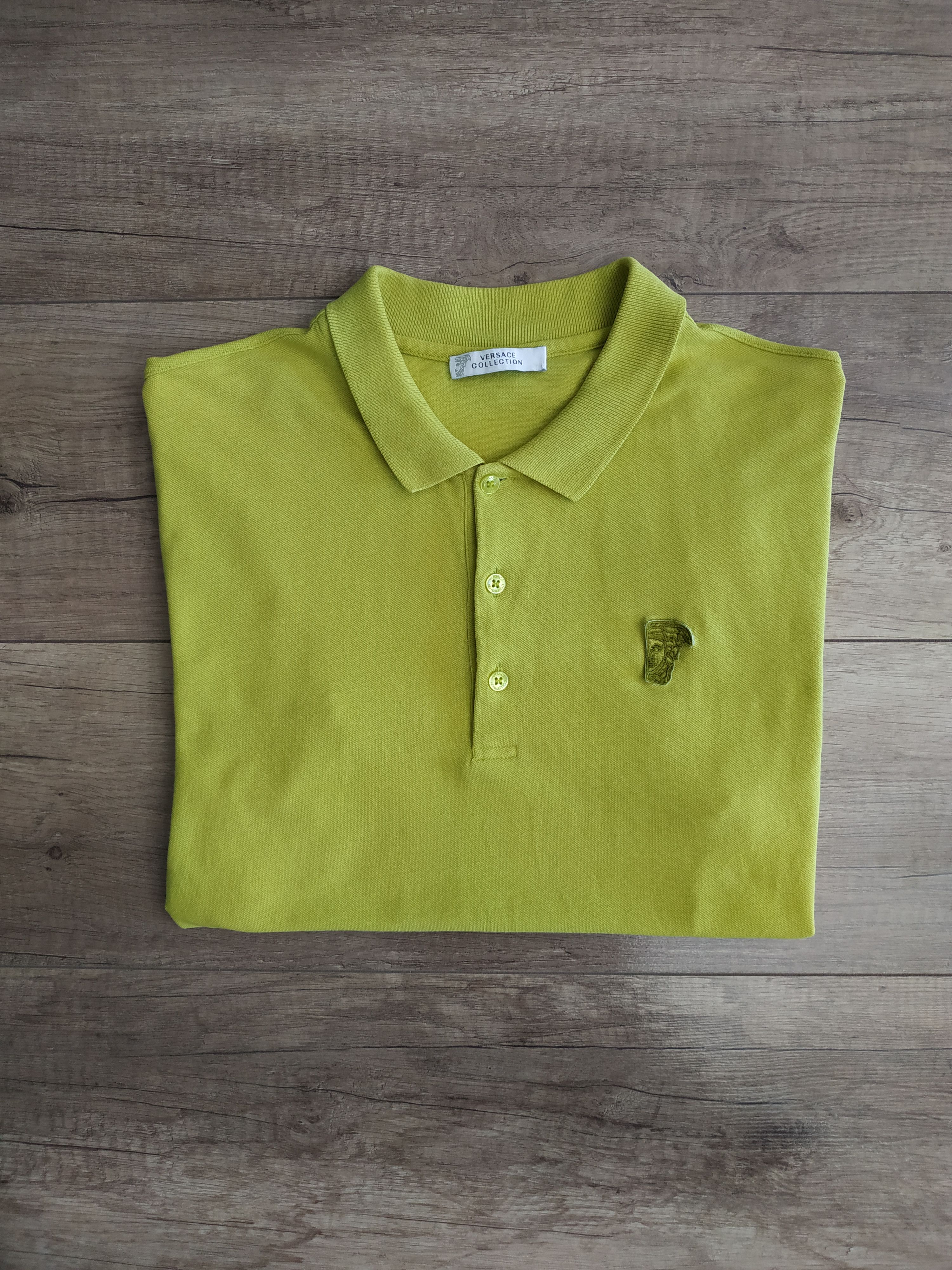 Versace Gianni Versace Men's Lime Polo Shirt, s. LARGE, Dior, Prada Size US L / EU 52-54 / 3 - 1 Thumbnail