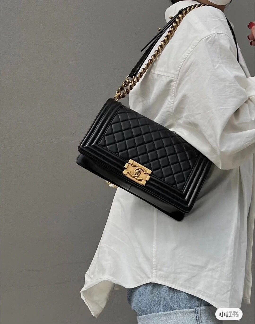 Chanel Chanel Black Gold Leboy Chain Bag Size ONE SIZE - 1 Thumbnail