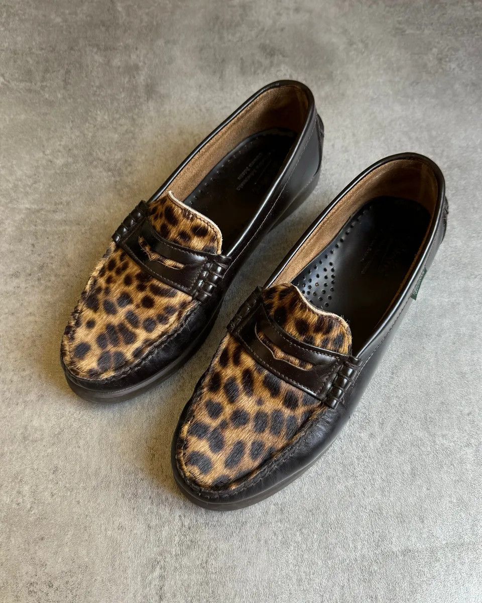 Designer × Paraboot × Vintage Paraboot Leopard Leather Mocassin Size US 5.5 / IT 35.5 - 1 Thumbnail
