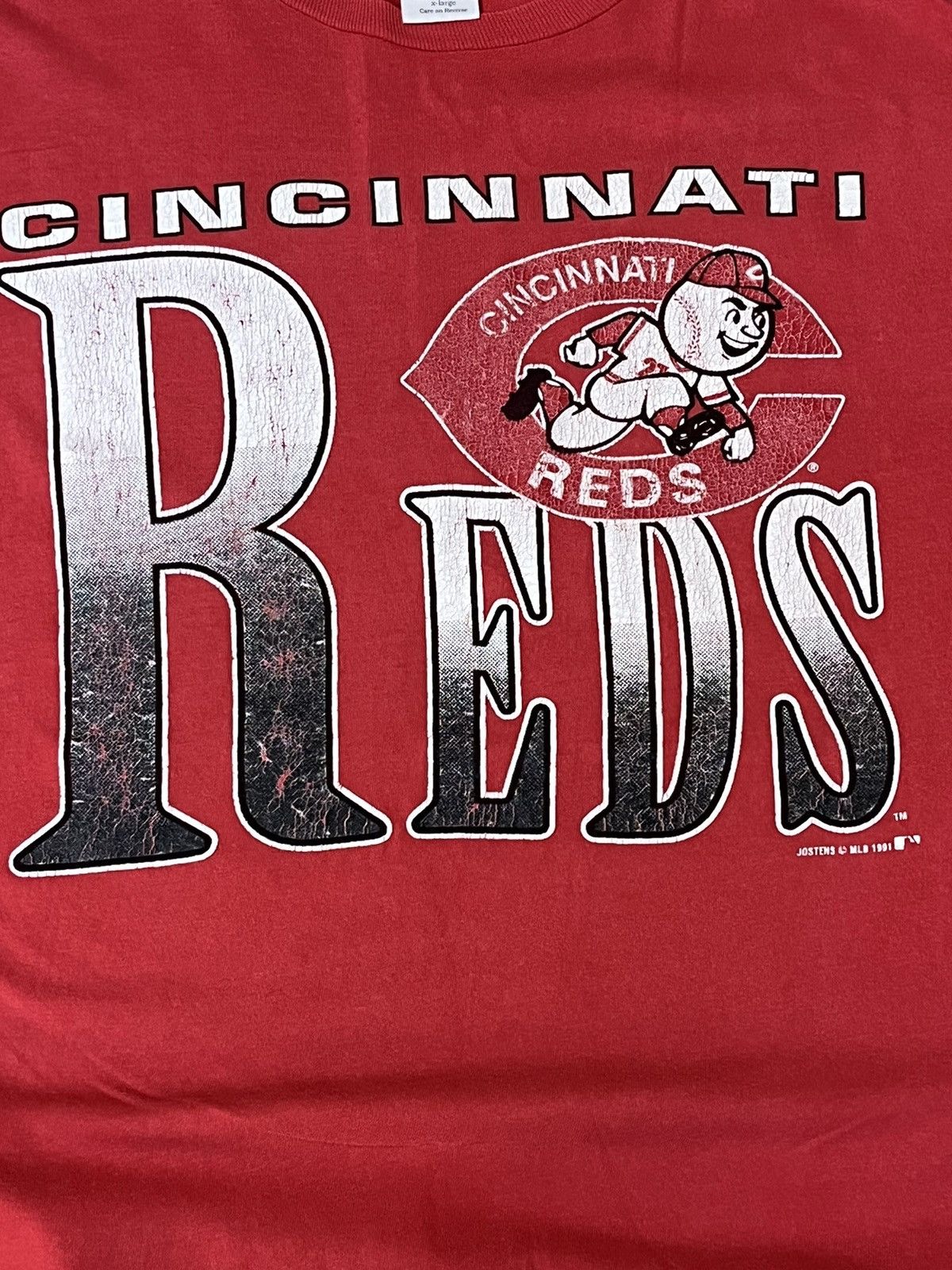 MLB VINTAGE 90'S CINCINNATI REDS MLB TEAM 1991 SUNFADED T SHIRT Size US XL / EU 56 / 4 - 3 Thumbnail