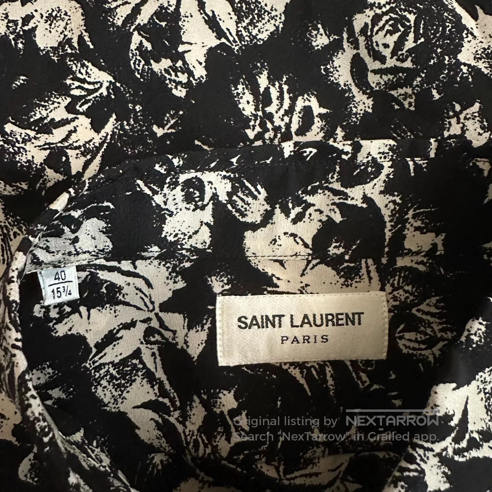 Saint Laurent Paris Saint Laurent French Rose Print Shirt. Size US XXS / EU 40 - 7 Thumbnail