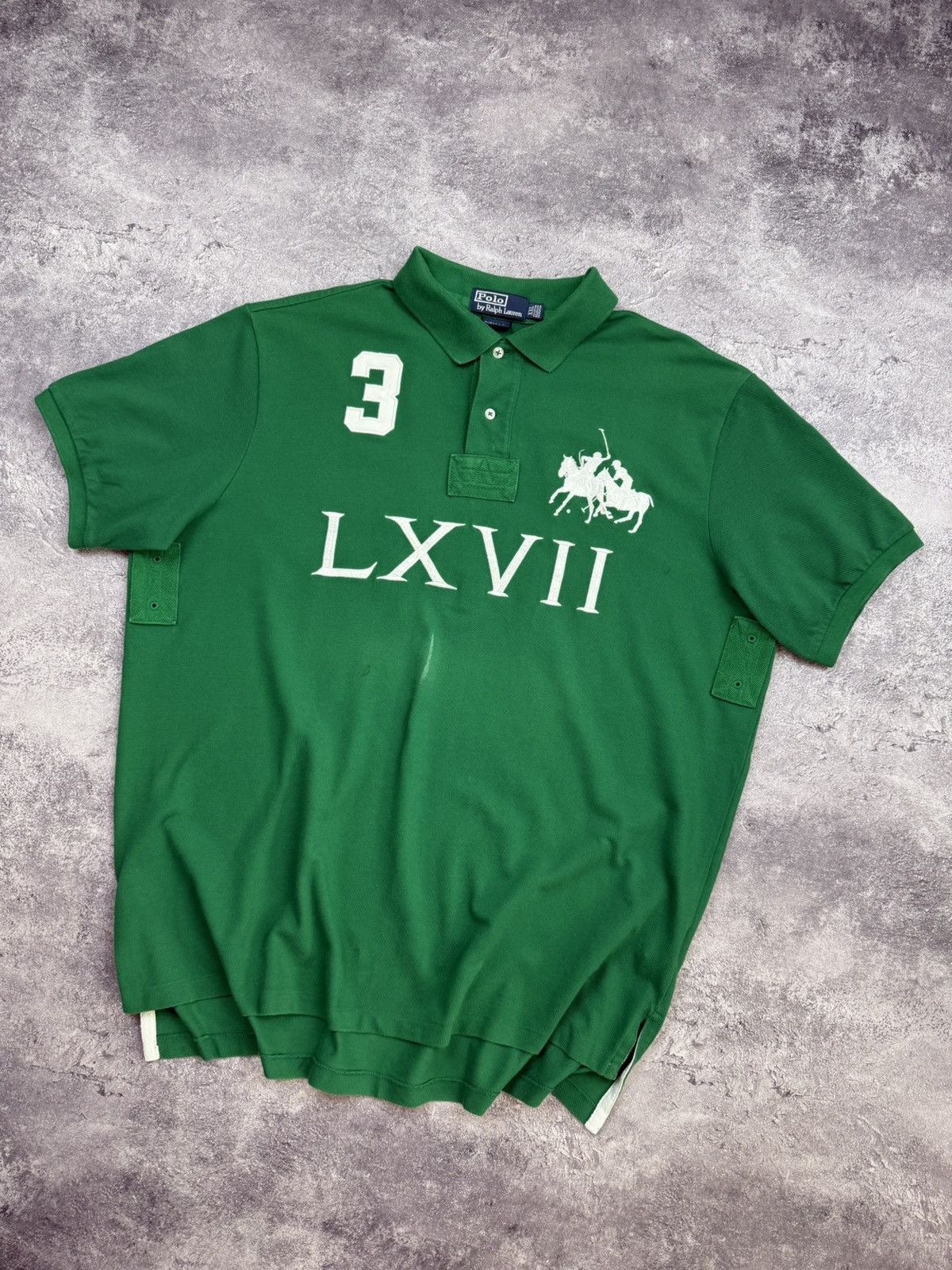 Vintage Polo Ralph Lauren LXVII #3 Big Logo Y2K Polo T-Shirt