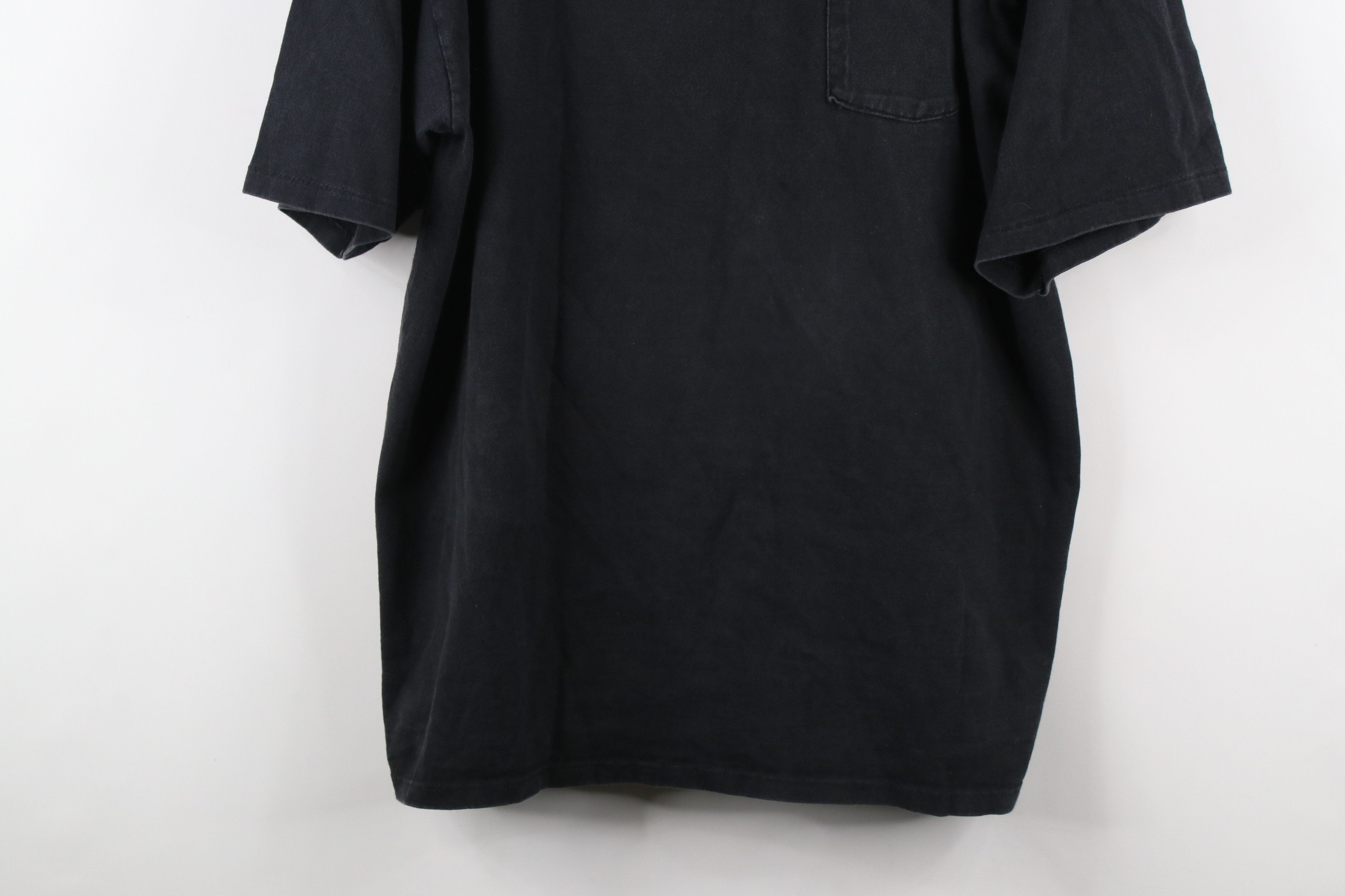 Vintage Vintage 90s Streetwear Heavyweight T-Shirt Black Cotton Size US XXL / EU 58 / 5 - 3 Thumbnail