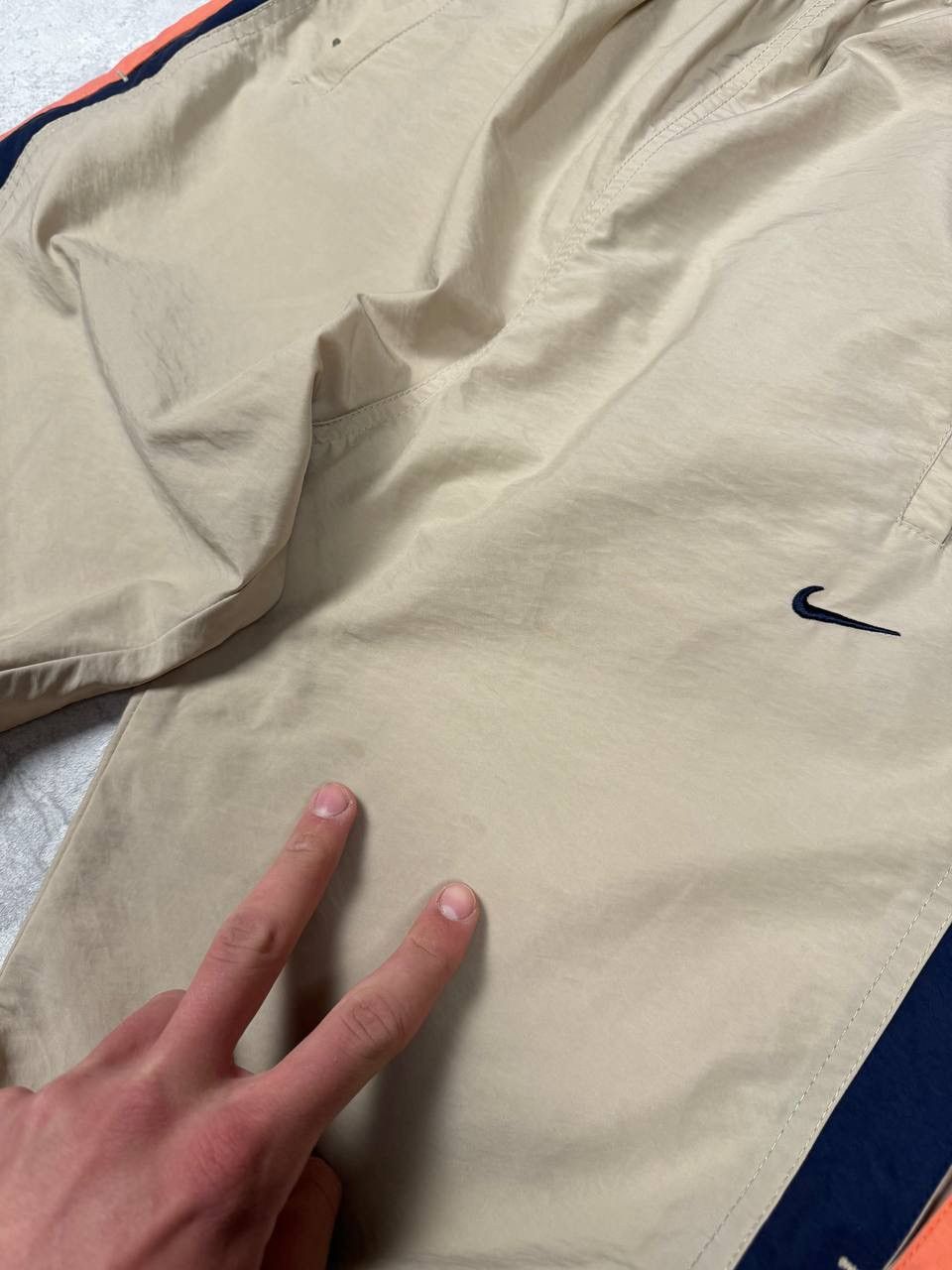 Nike Vintage Nike Y2K Beige Drill Track Pants Size M-L Size US 33 - 13 Thumbnail