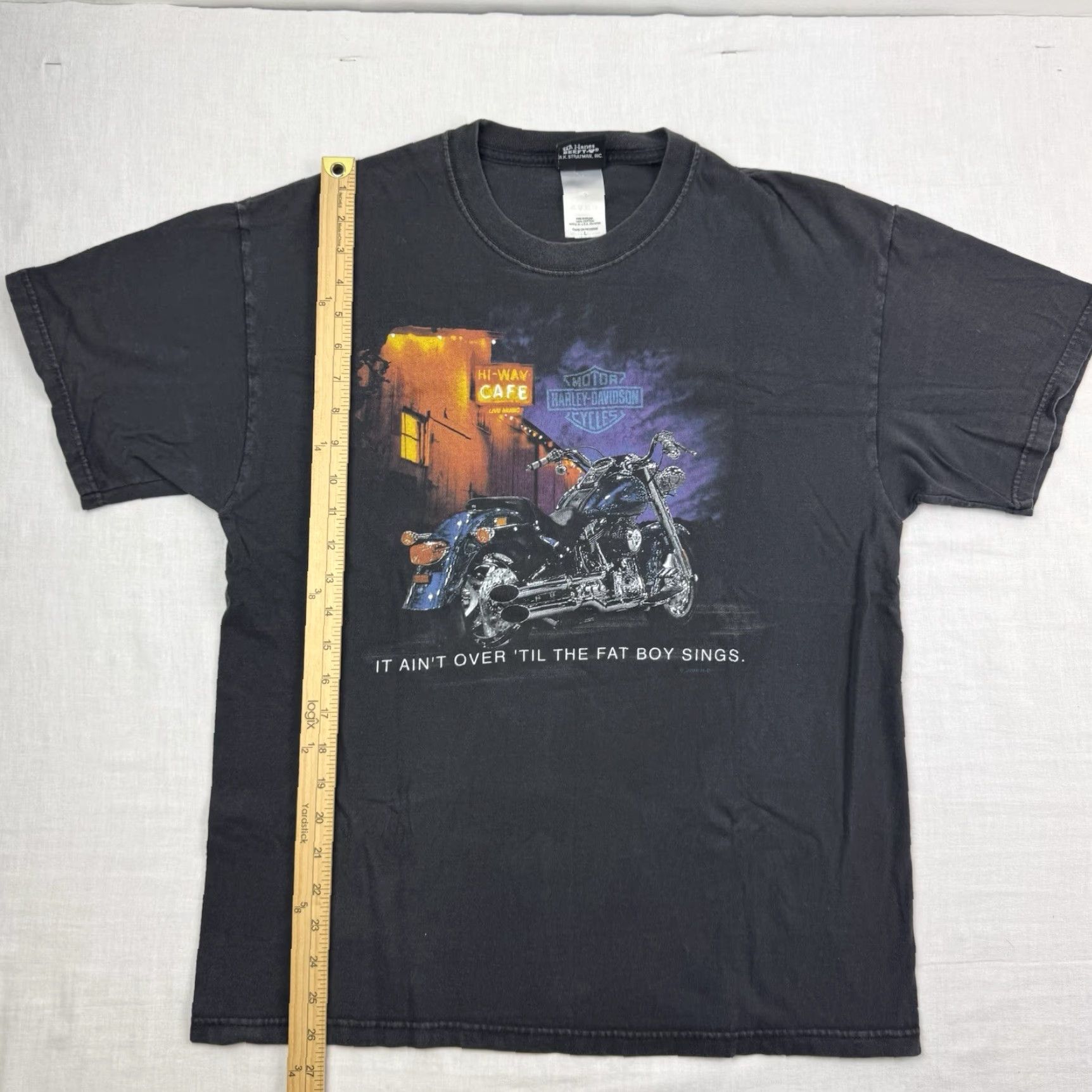Harley Davidson VINTAGE Harley-Davidson Shirt Men Adult Large Black Graphic Print Hipster Y2K T-Shirt Mens Size US L / EU 52-54 / 3 - 5 Thumbnail