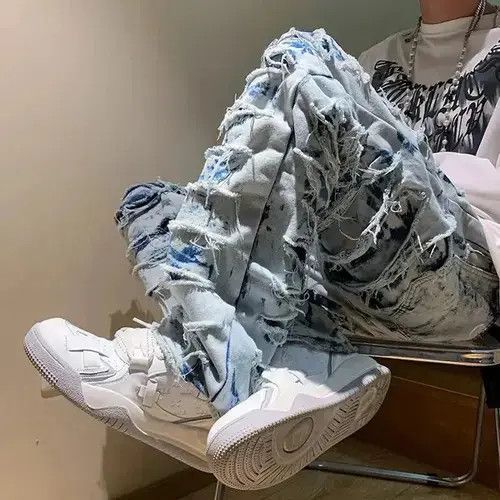 Japanese Brand × Vintage Y2k Vintage Retro Hip Hop Ripped Jeans Pants Size US 30 / EU 46 - 3 Thumbnail