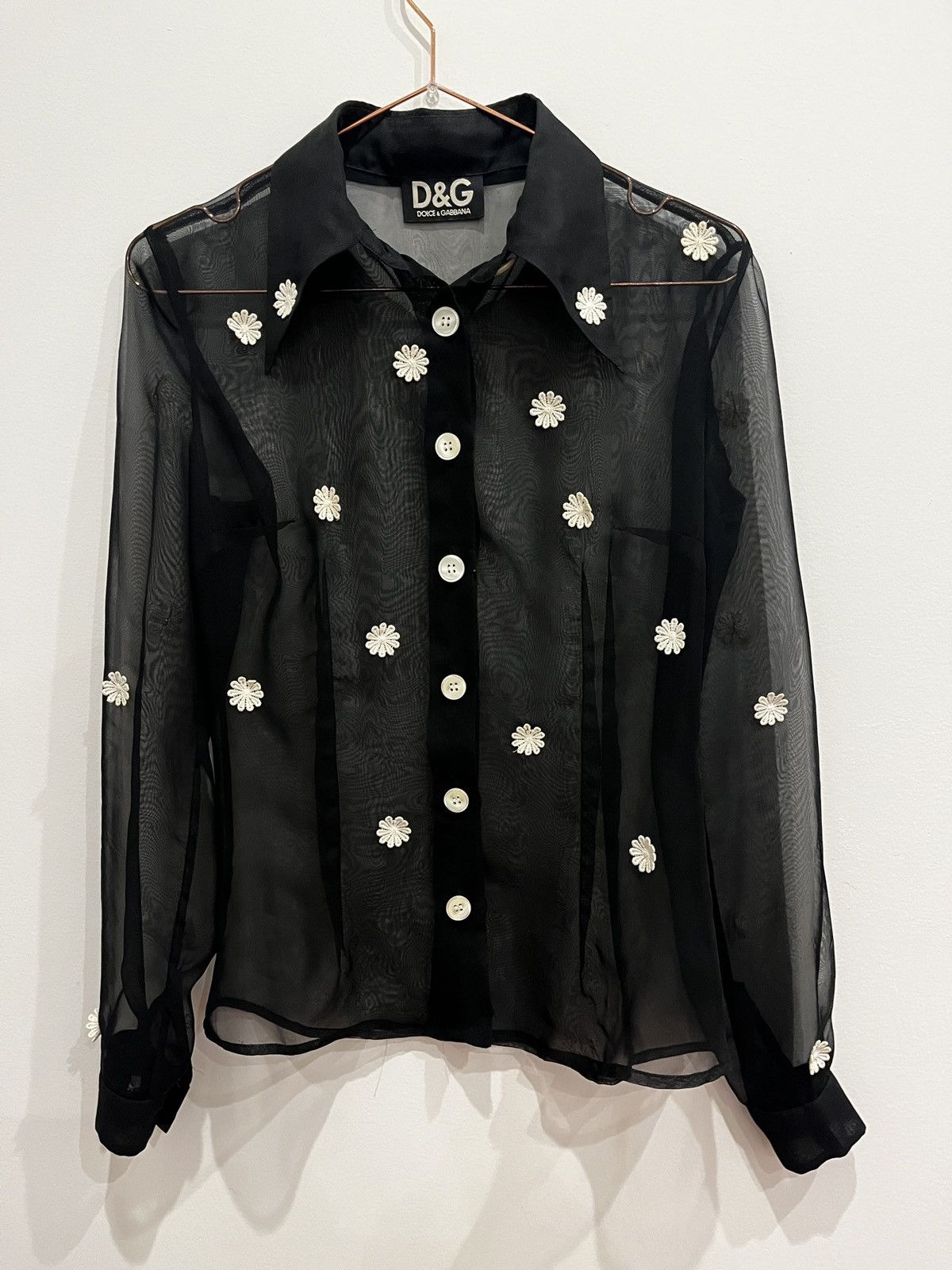 Dolce & Gabbana Vintage Dolce & Gabbana Sheer Button Up Shirt (unisex) Size US S / EU 44-46 / 1 - 1 Thumbnail