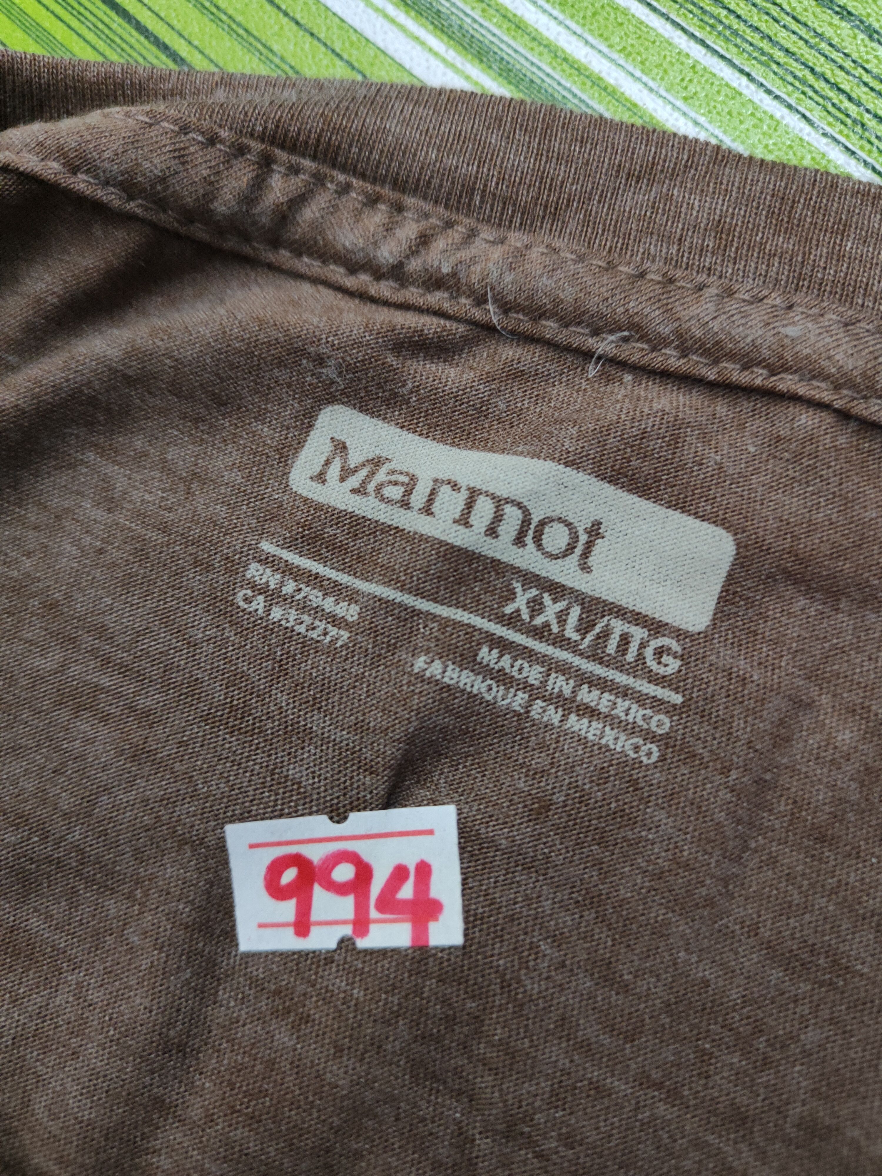 Marmot × Vintage DL Marmot Brown Short Sleeve T-shirt #994 Size US XXL / EU 58 / 5 - 11 Thumbnail
