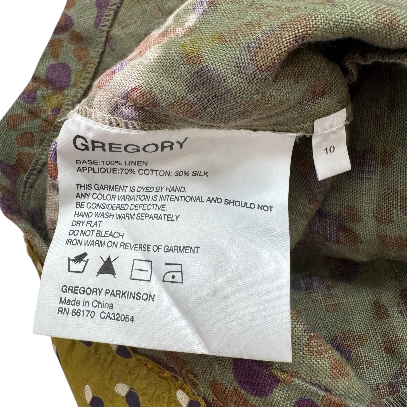 Gregory GREGORY PARKINSON Multicolor Linen Batik Patchwork Skirt 10 Size 32" / US 10 / IT 46 - 7 Thumbnail