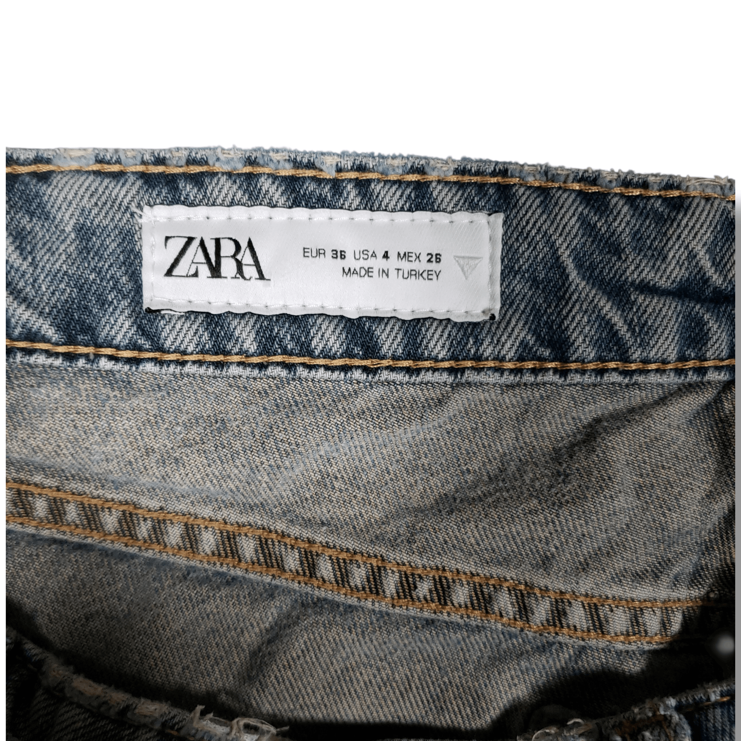 Zara ZARA Y2K Low Rise Straight Leg Denim Jeans US 4 Size 30" / US 8 / IT 44 - 2 Thumbnail