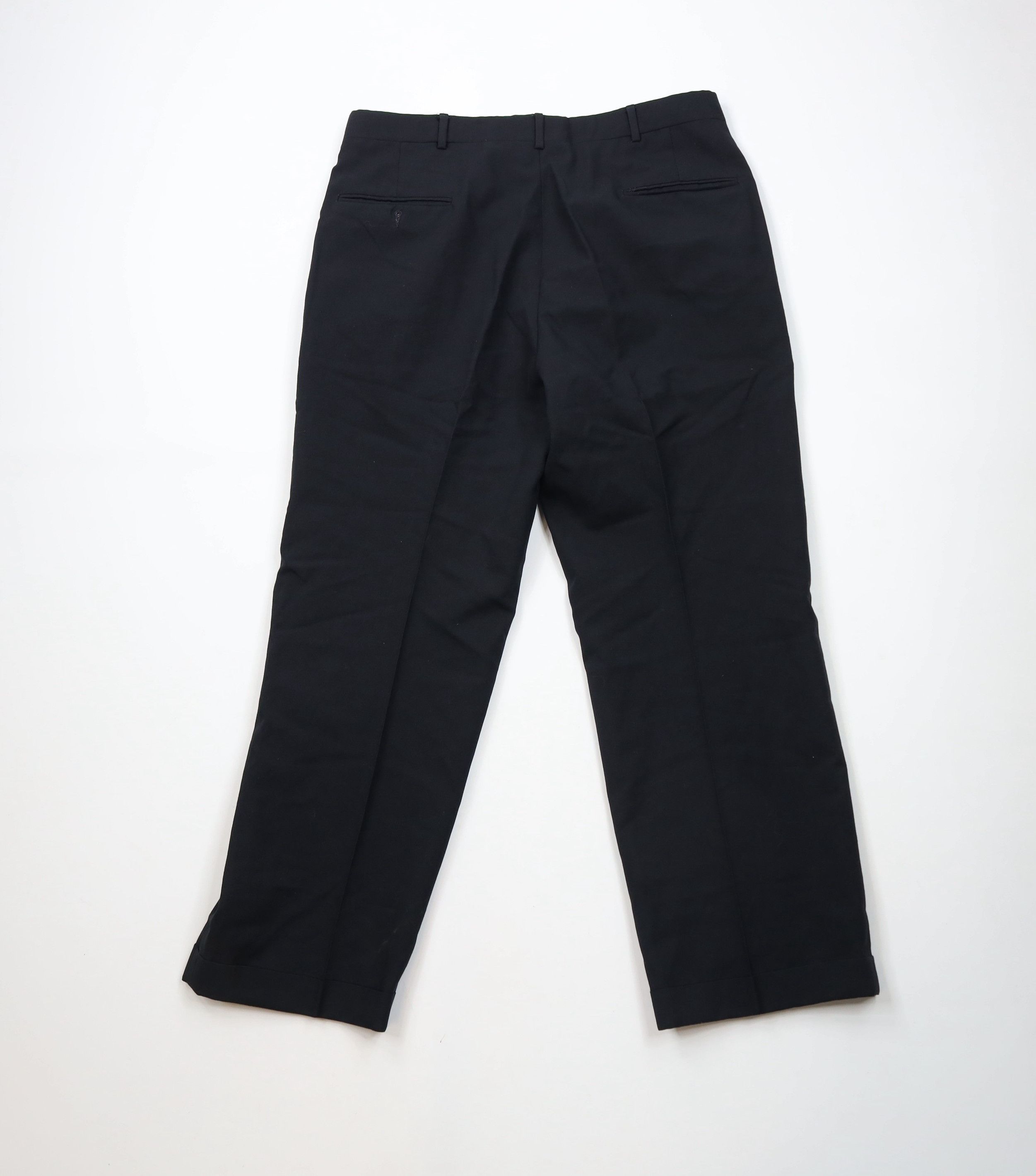 Vintage Vintage 70s Streetwear Wool Cuffed Wide Leg Pants Black USA Size US 34 / EU 50 - 11 Thumbnail