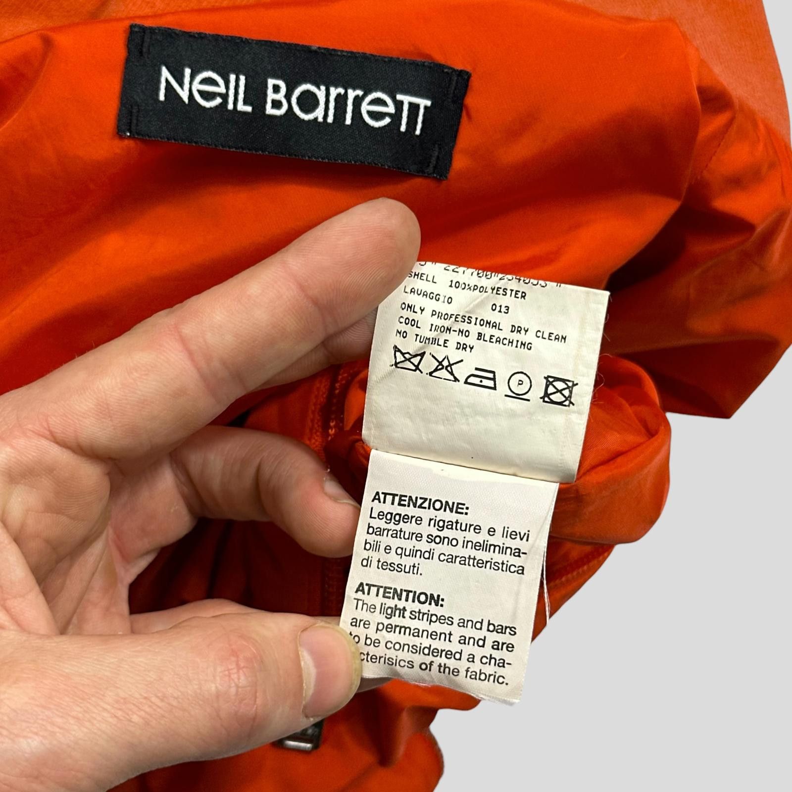 Neil Barrett Neil Barrett Twin Zip Detailed Orange Windbreaker Jacket - L Size US L / EU 52-54 / 3 - 10 Thumbnail