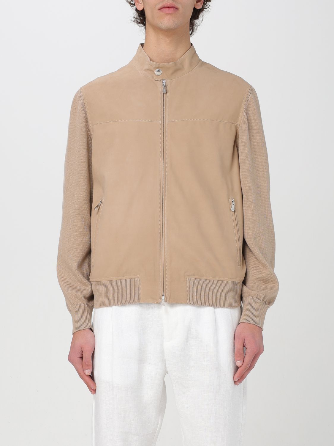 image of Brunello Cucinelli Jacket Men Beige (Size Large)