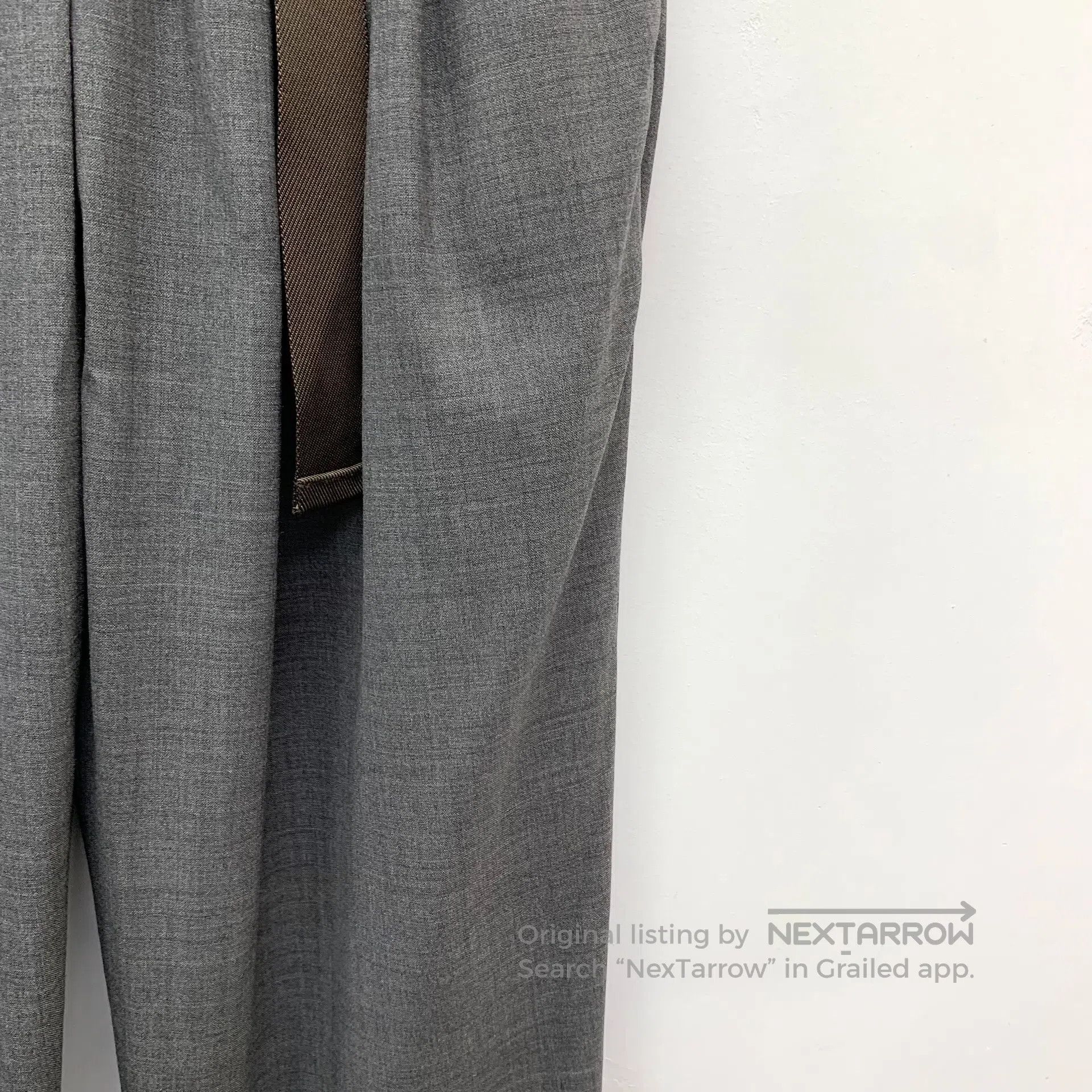 Brunello Cucinelli Brunello Cucinelli size XS Gray belt design wool trousers| Size US 27 - 4 Thumbnail