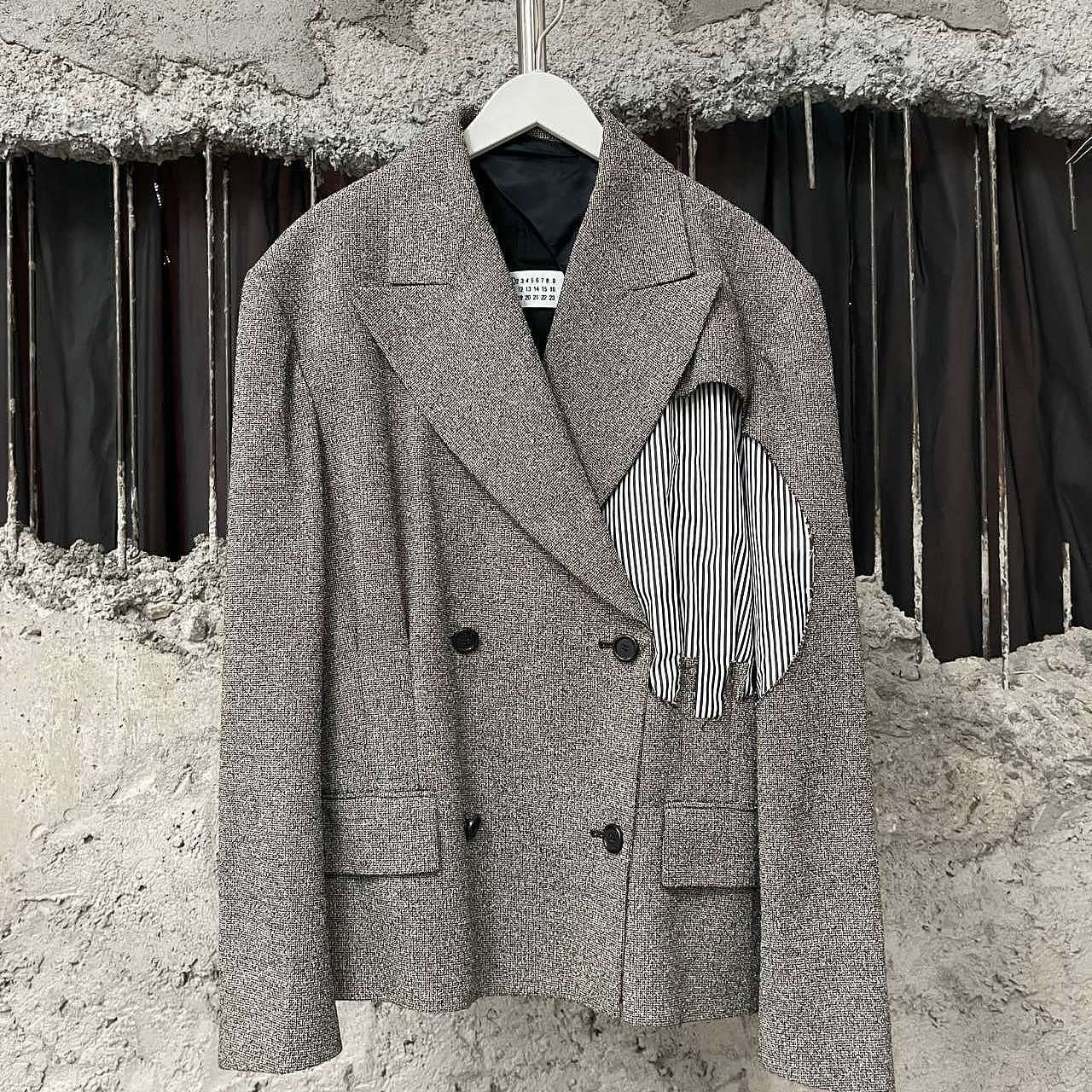 Maison Margiela Maison Margiela Striped Insert Blazer Size 40 Size S / US 4 / IT 40 - 1 Thumbnail