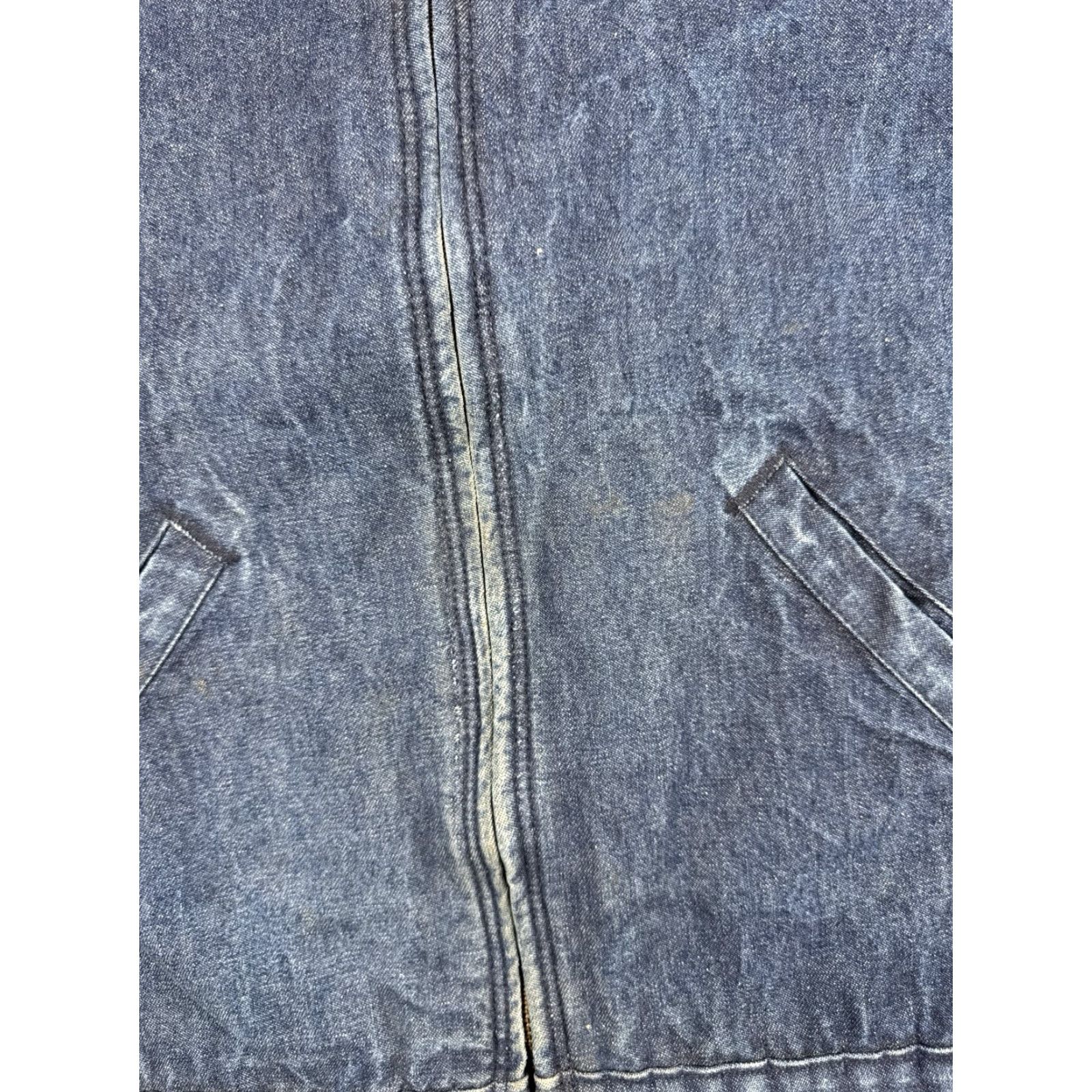 Denime VINTAGE Big Ben Denim Jacket 48 Regular Blue 80s Blanket Lined Zip Workwear Mens XL 48 Regular Mens Bomber Jacket Size US M / EU 48-50 / 2 - 6 Thumbnail