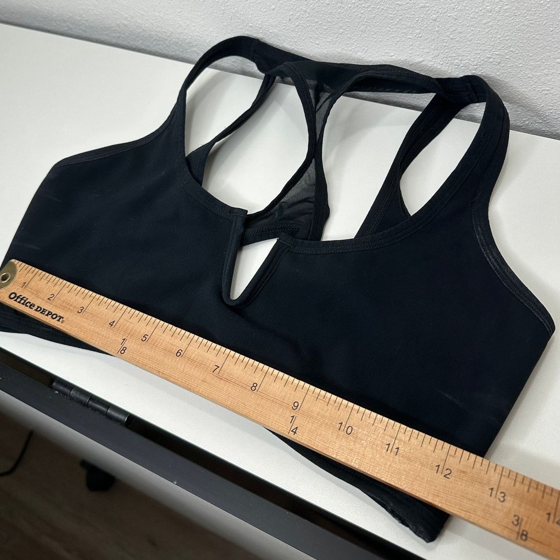 Other L SPACE Black V-Neck Back Mesh Racerback Sports Bra Large Size L / US 10 / IT 46 - 11 Thumbnail
