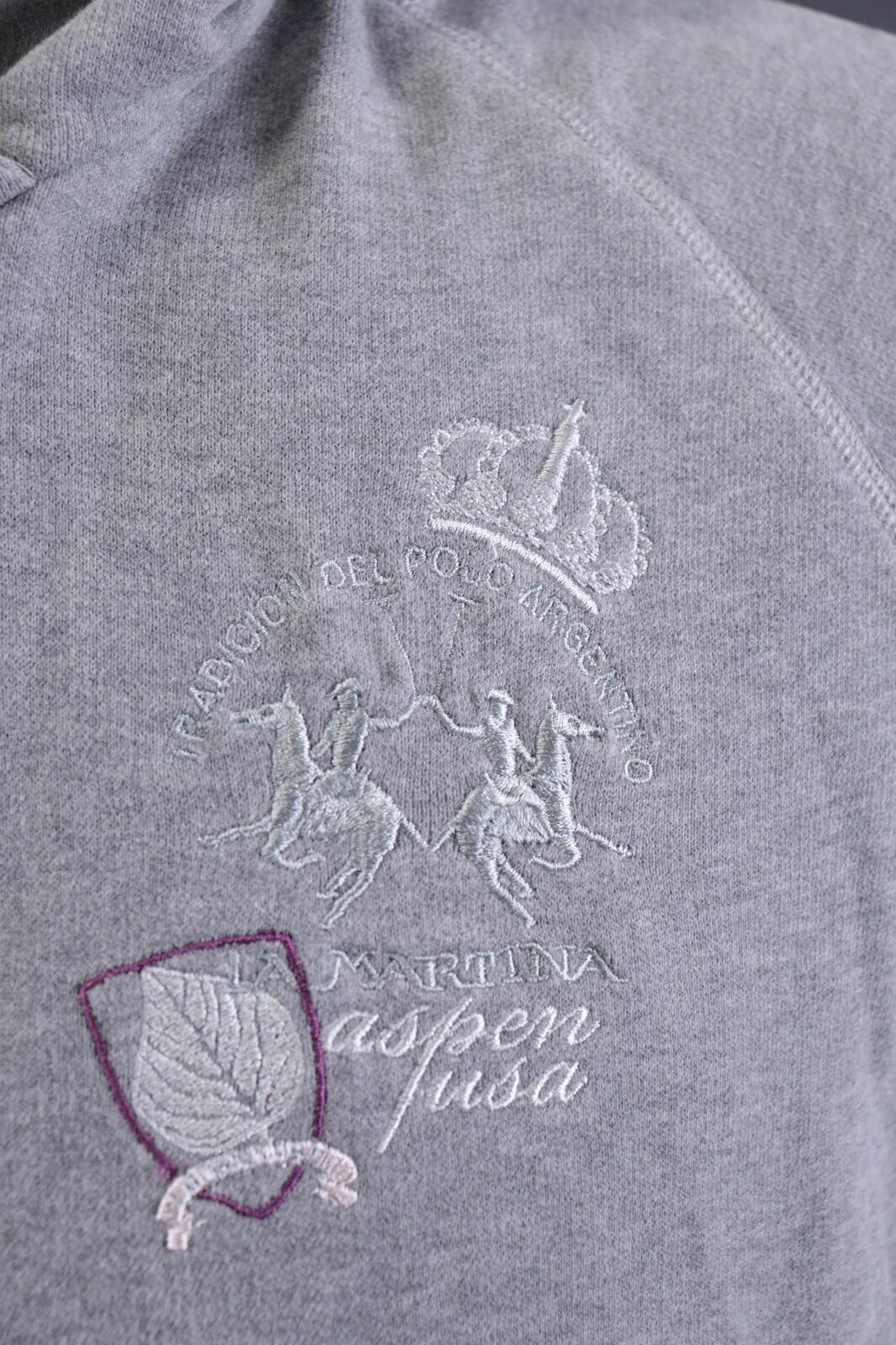 La Martina La Martina Gray Aspen USA Activewear Fleeced Hoodie Size 5 Size XXL / US 16-18 / IT 52-54 - 4 Thumbnail