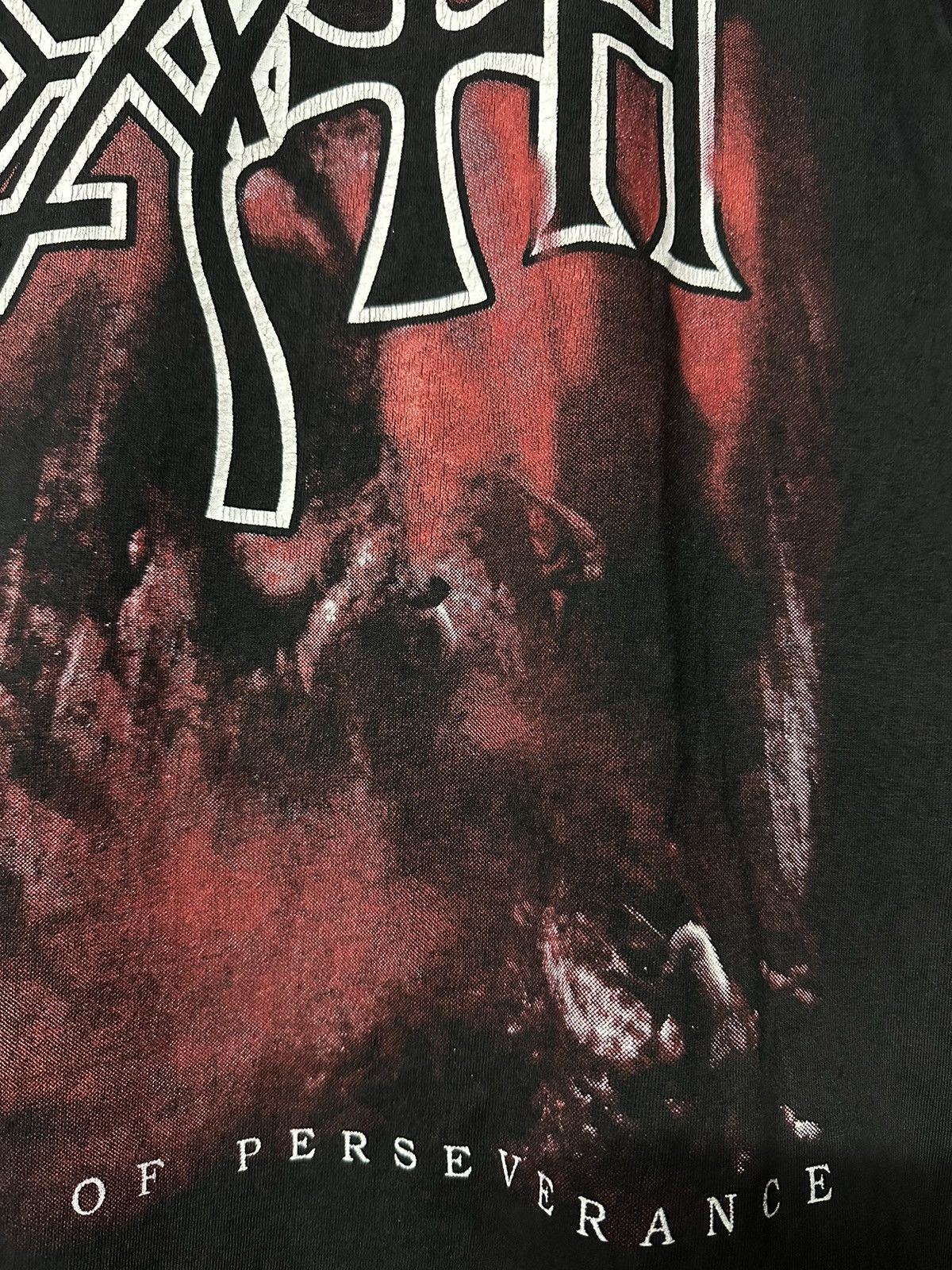 Band Tees × Vintage Vintage Death The Sound Of Perseverance Black Metal Faded T Size US L / EU 52-54 / 3 - 4 Thumbnail