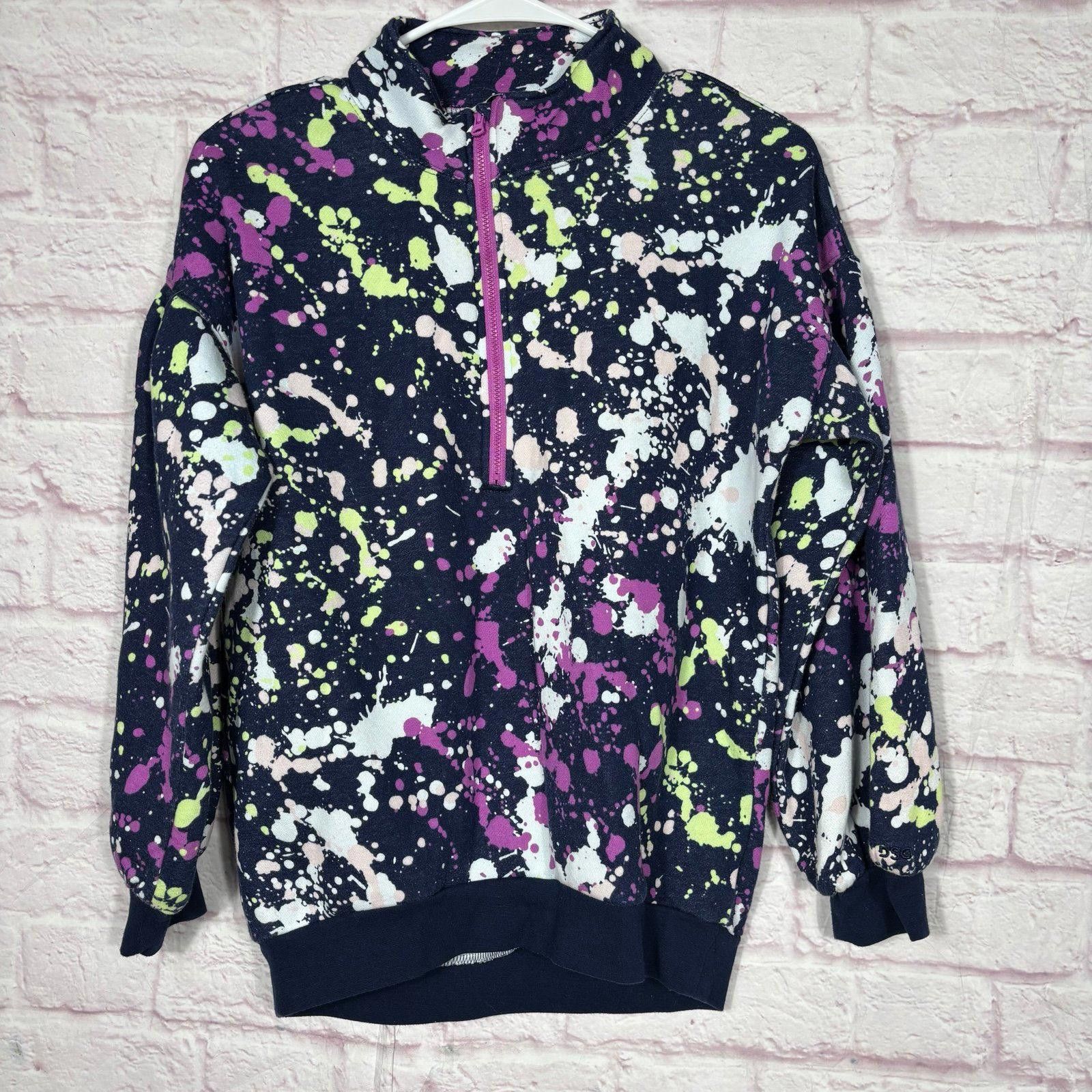 Other DSG Splatter Print Half-Zip Sweatshirt Girls XL Size XL / US 12-14 / IT 48-50 - 1 Thumbnail
