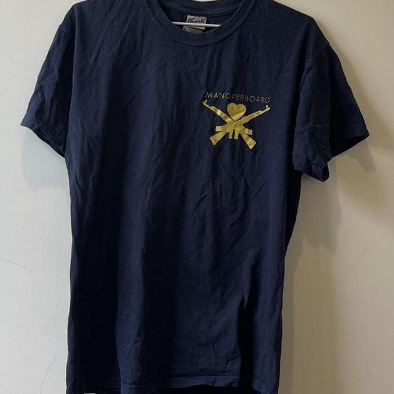 Gildan RARE AF Man Overboard deep navy cotton tee-shirt Size US M / EU 48-50 / 2 - 1 Thumbnail