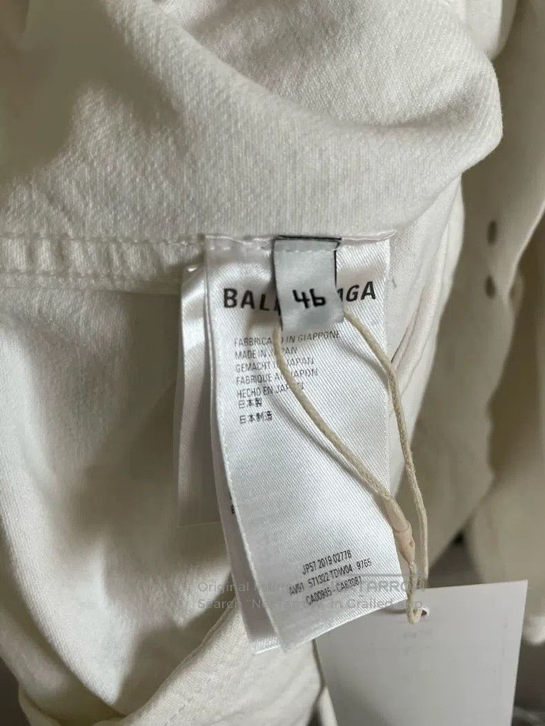 Balenciaga Balenciaga White Denim Jacket Vest Logo Embroidery Size US S / EU 44-46 / 1 - 8 Thumbnail